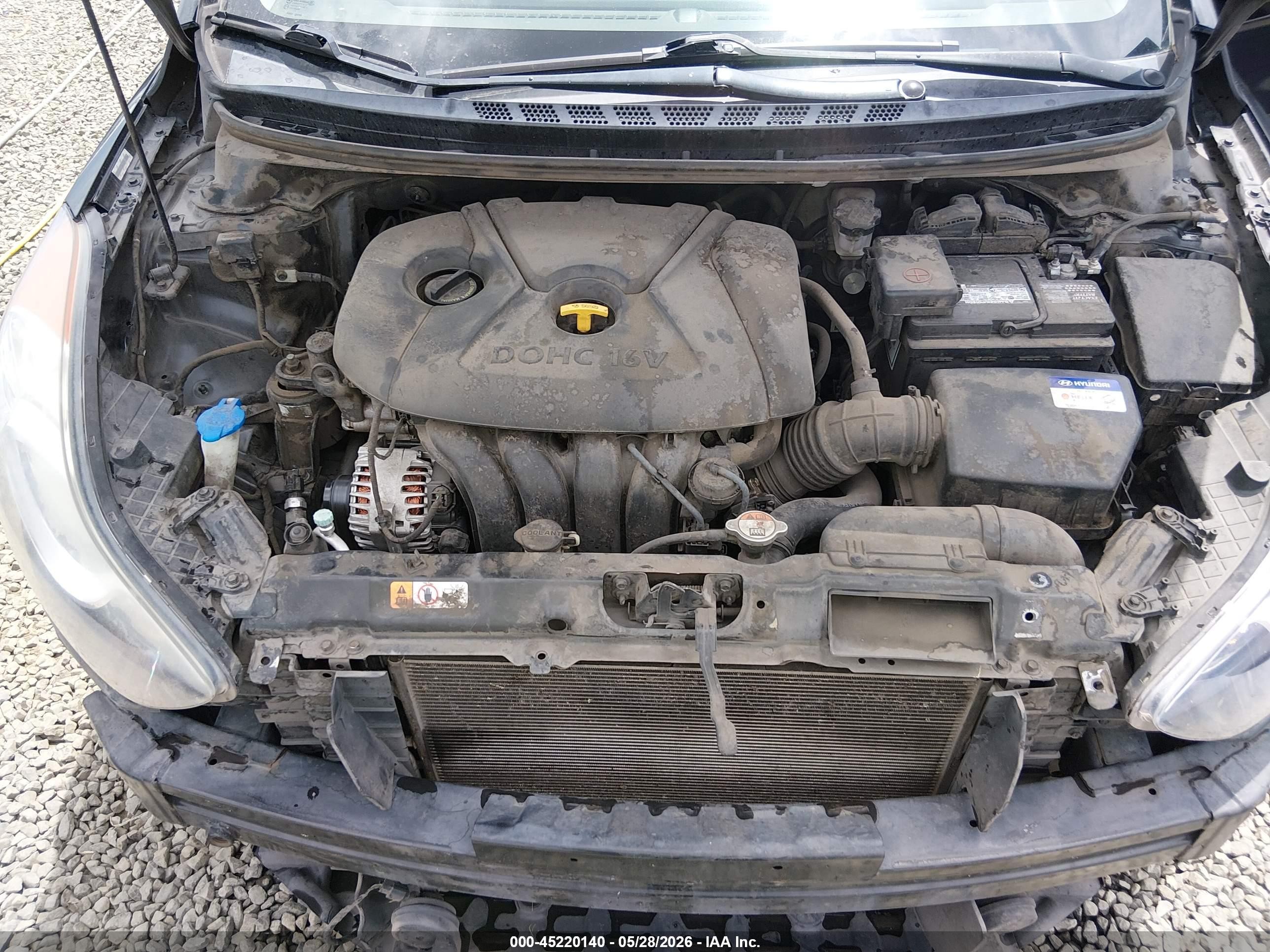 2012 Hyundai Elantra Gls (ulsan Plant) Black vin: KMHDH4AE6CU313901