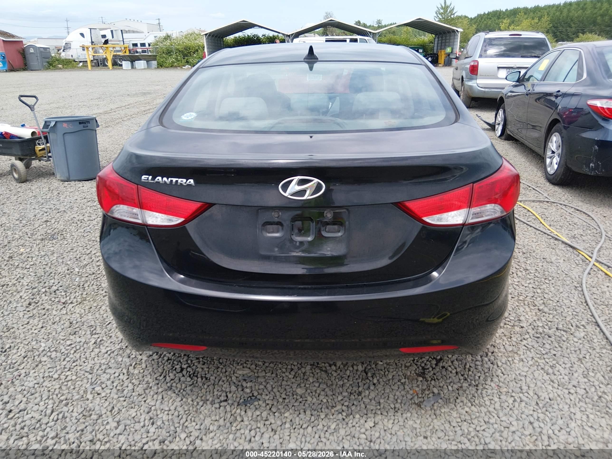 2012 Hyundai Elantra Gls (ulsan Plant) Black vin: KMHDH4AE6CU313901