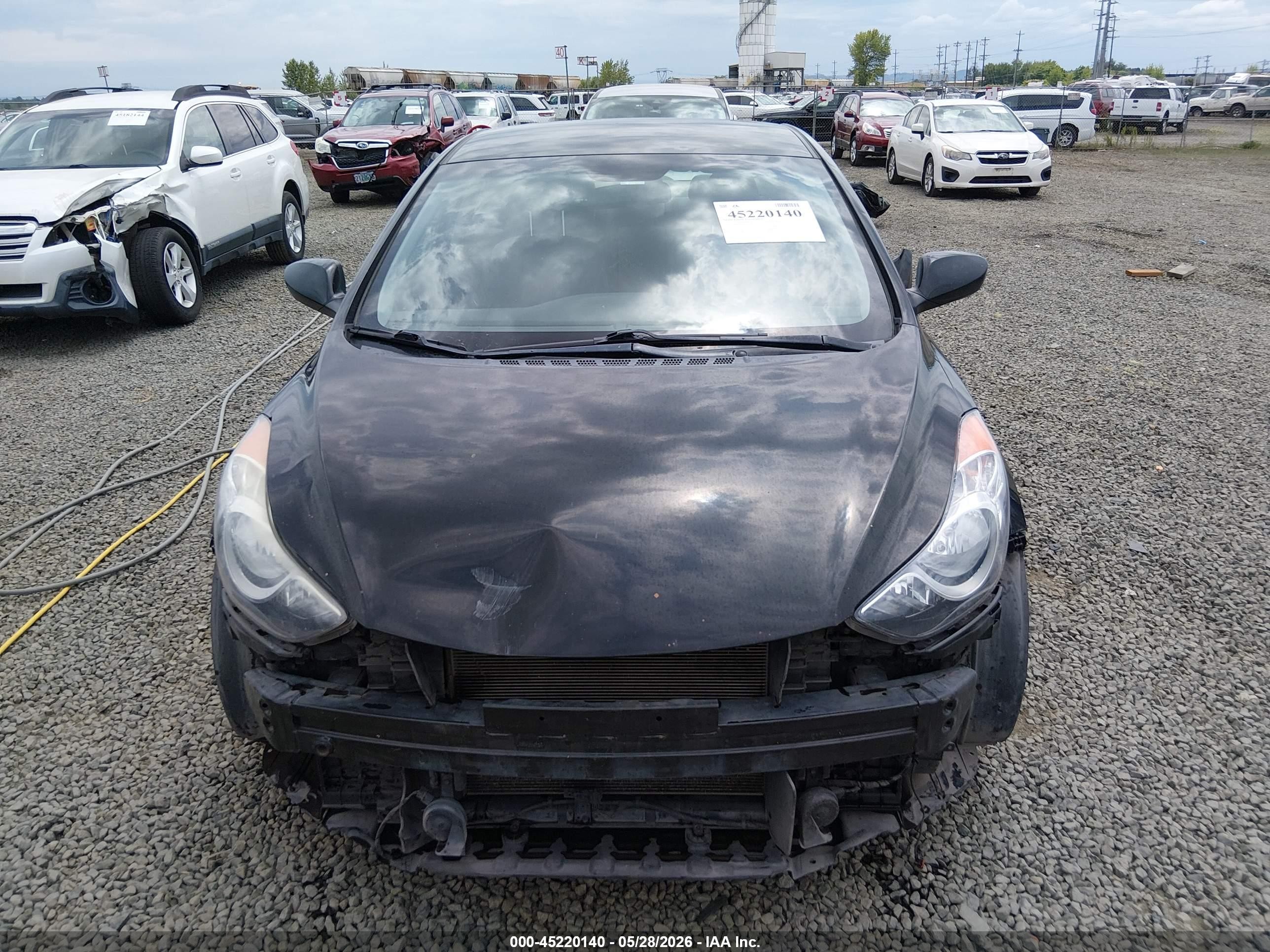 2012 Hyundai Elantra Gls (ulsan Plant) Black vin: KMHDH4AE6CU313901
