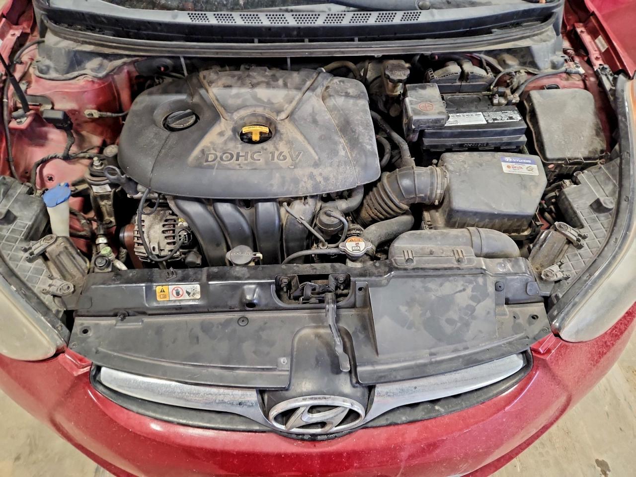 2012 Hyundai Elantra Gls Red vin: KMHDH4AE6CU324090