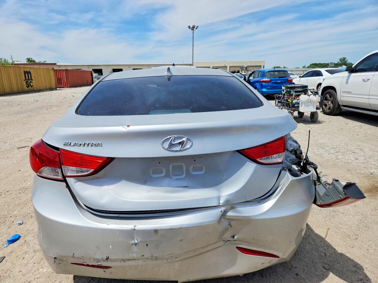 2012 Hyundai Elantra Gls Silver vin: KMHDH4AE6CU324493