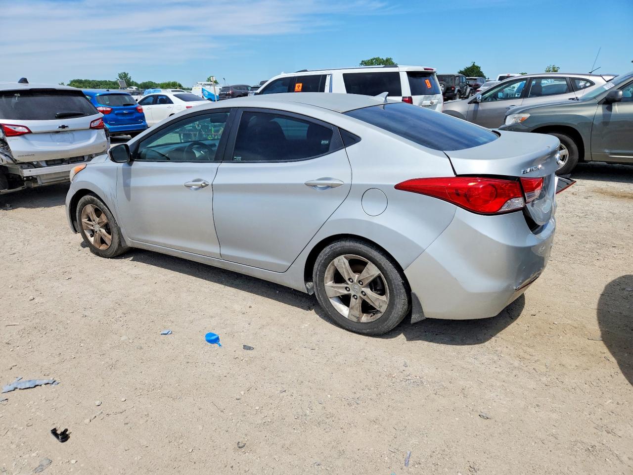 2012 Hyundai Elantra Gls Silver vin: KMHDH4AE6CU324493