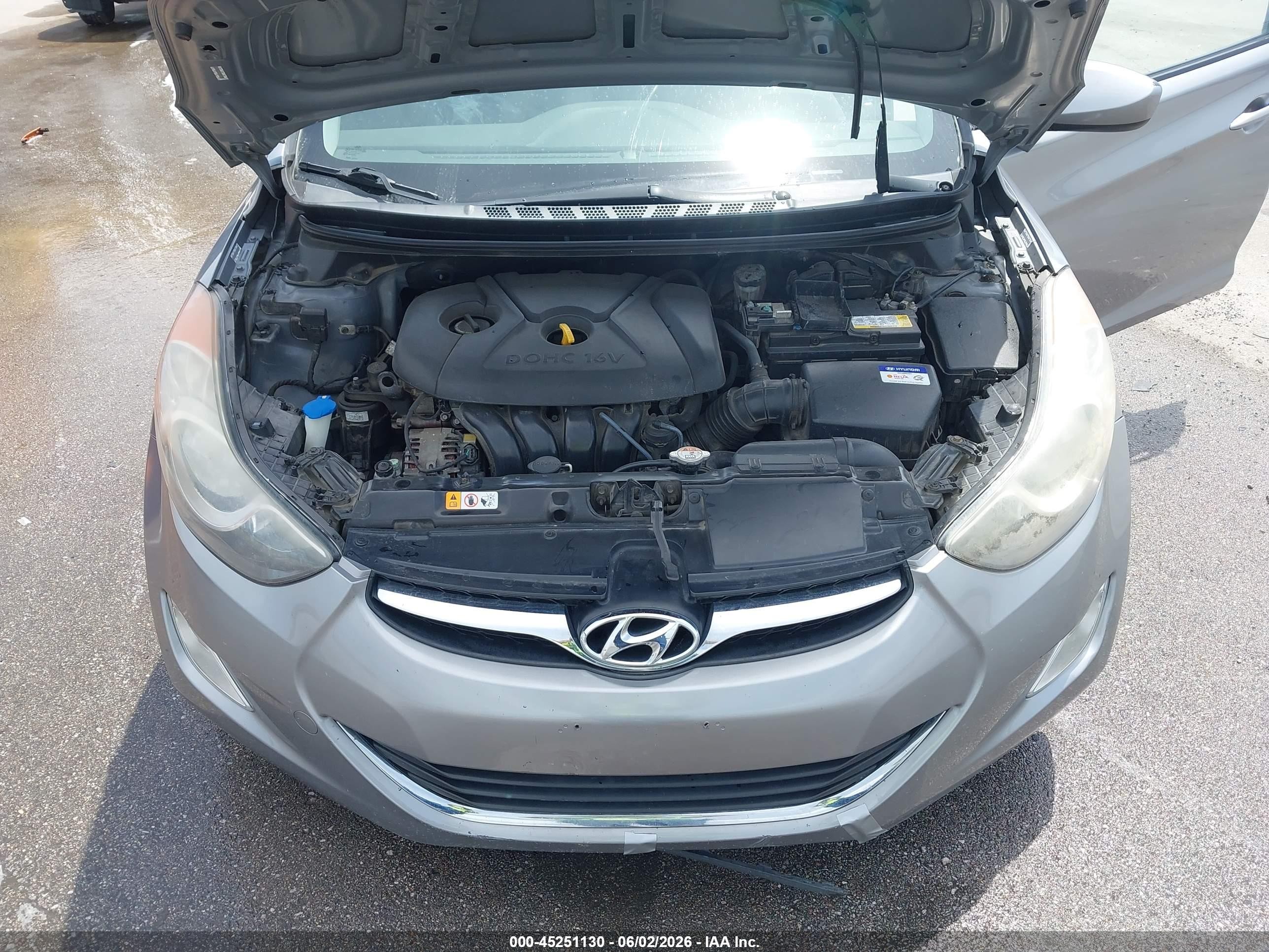 2012 Hyundai Elantra Gls (ulsan Plant) Gray vin: KMHDH4AE6CU330391