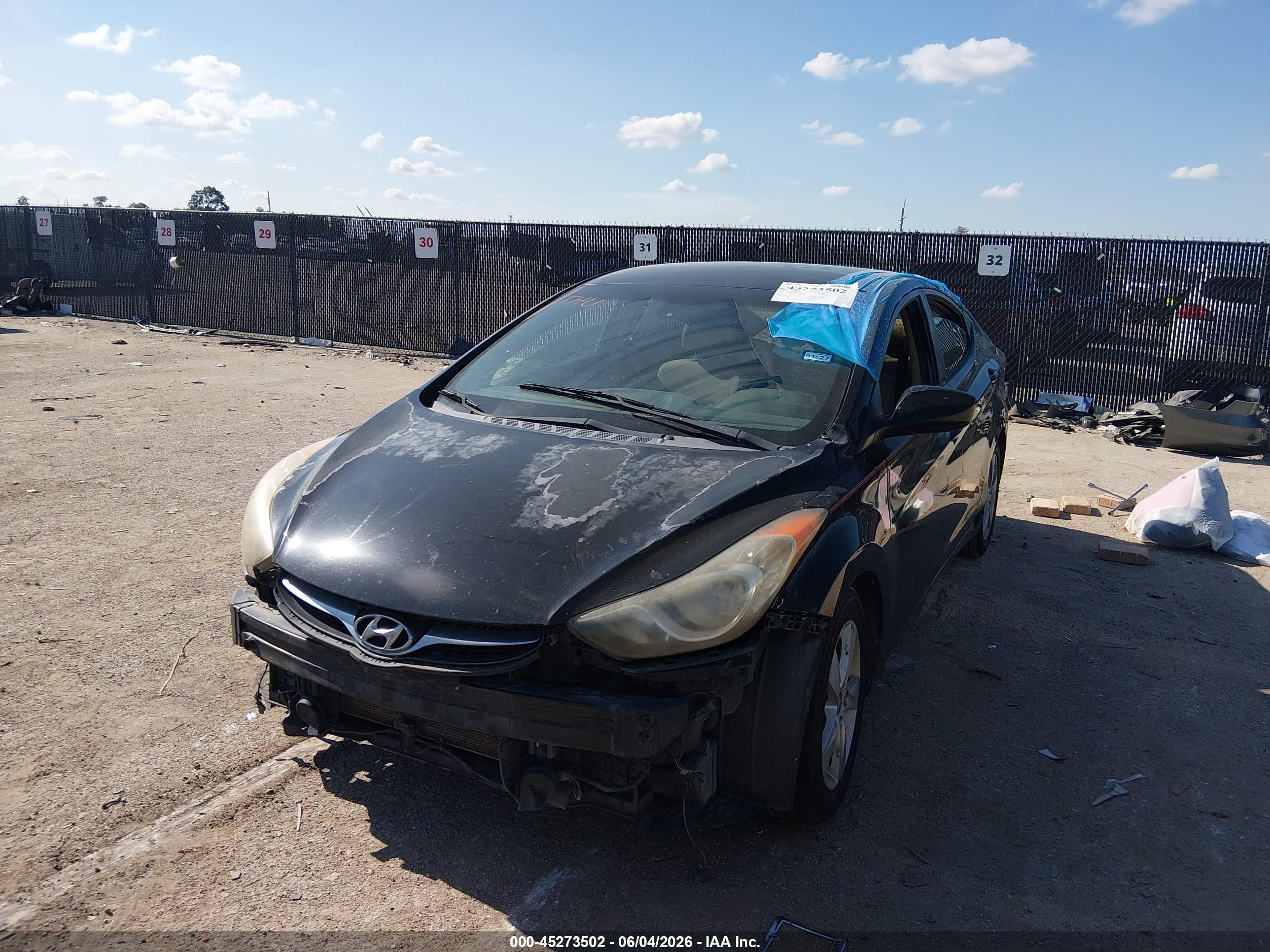 2012 Hyundai Elantra Gls (ulsan Plant) Черный vin: KMHDH4AE6CU339768