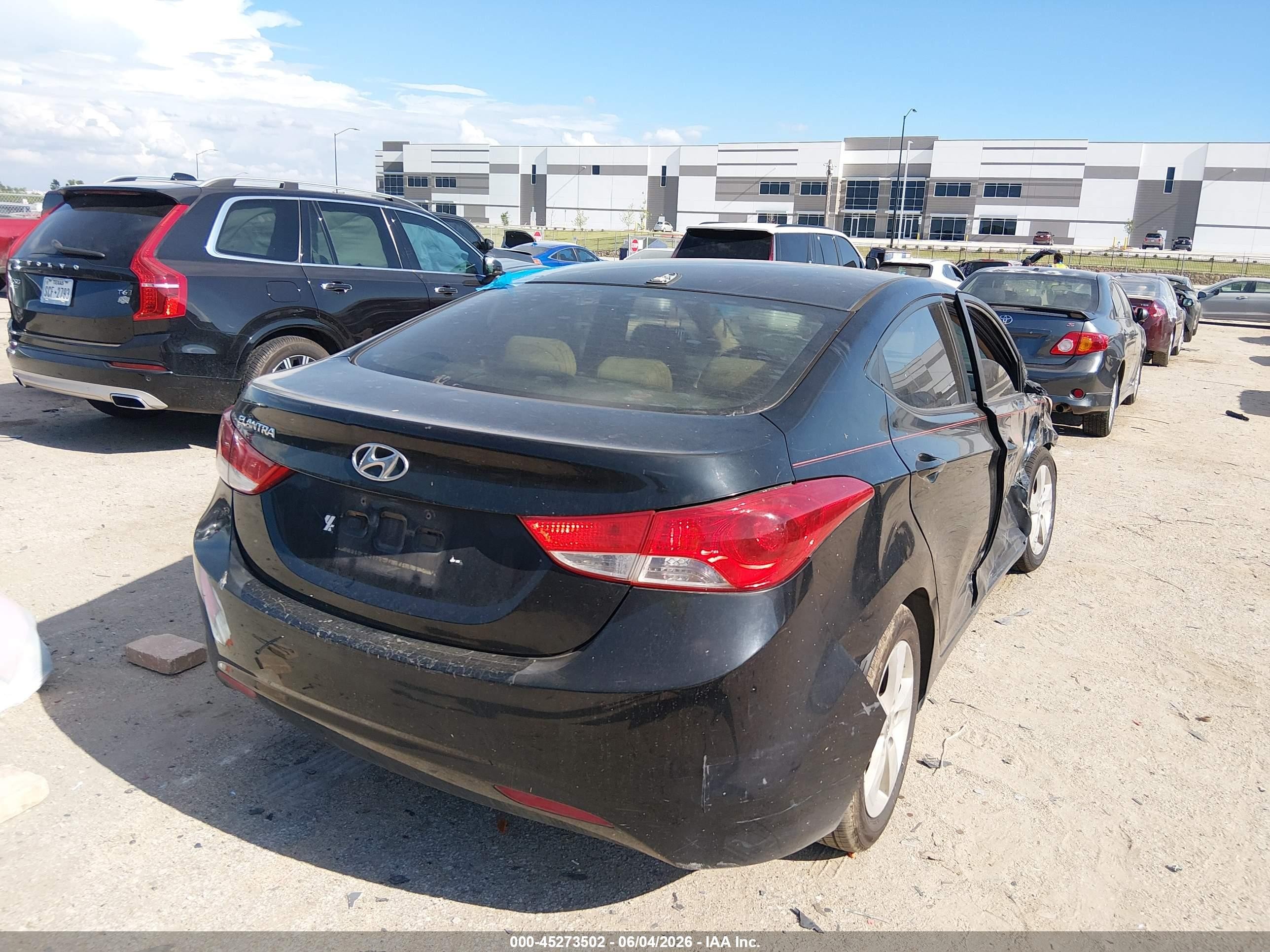 2012 Hyundai Elantra Gls (ulsan Plant) Черный vin: KMHDH4AE6CU339768