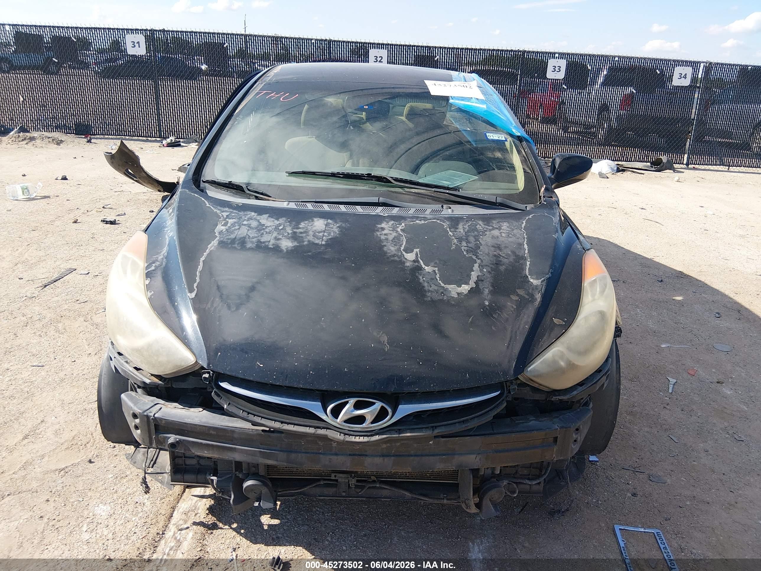 2012 Hyundai Elantra Gls (ulsan Plant) Черный vin: KMHDH4AE6CU339768