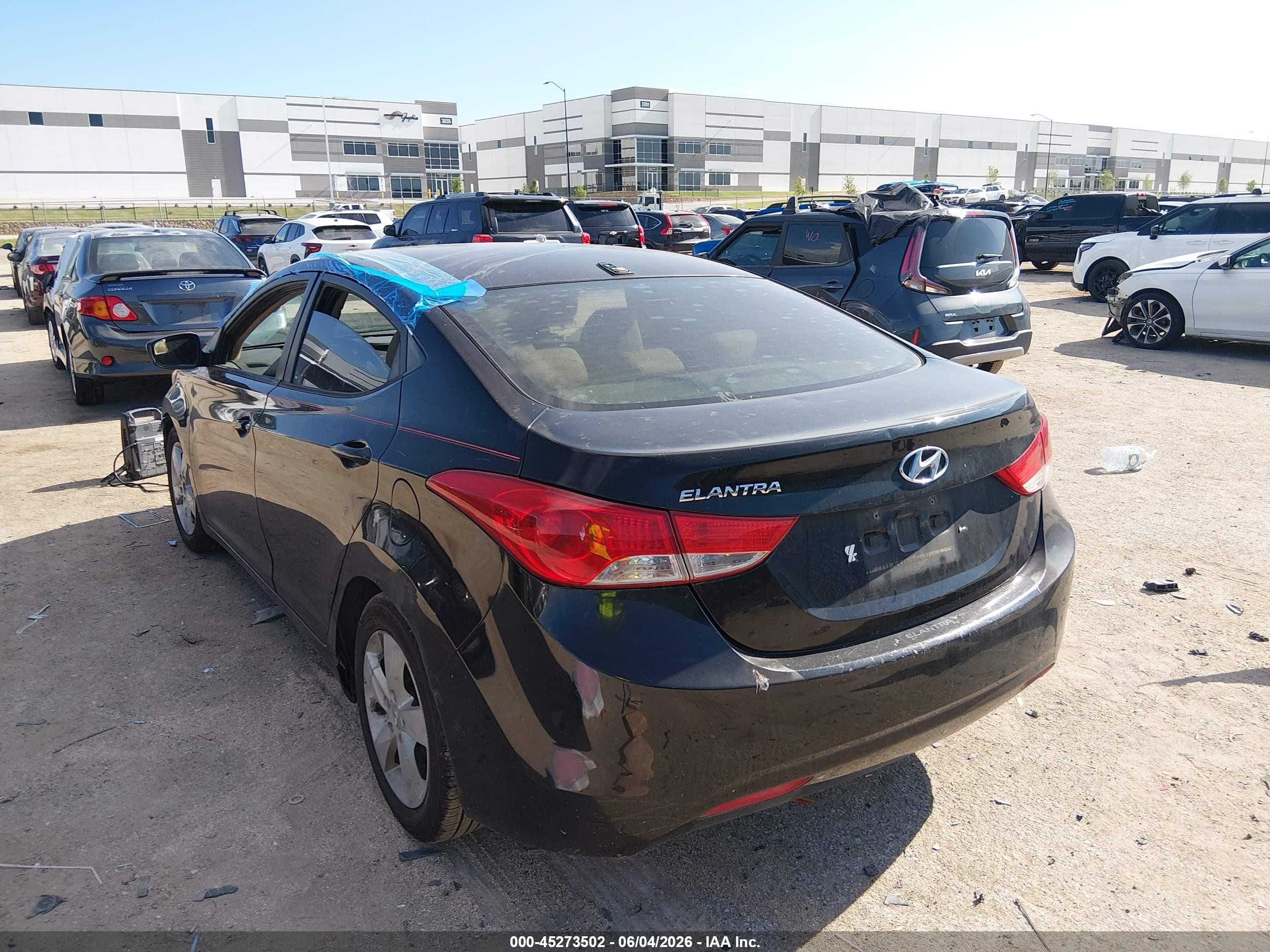 2012 Hyundai Elantra Gls (ulsan Plant) Черный vin: KMHDH4AE6CU339768