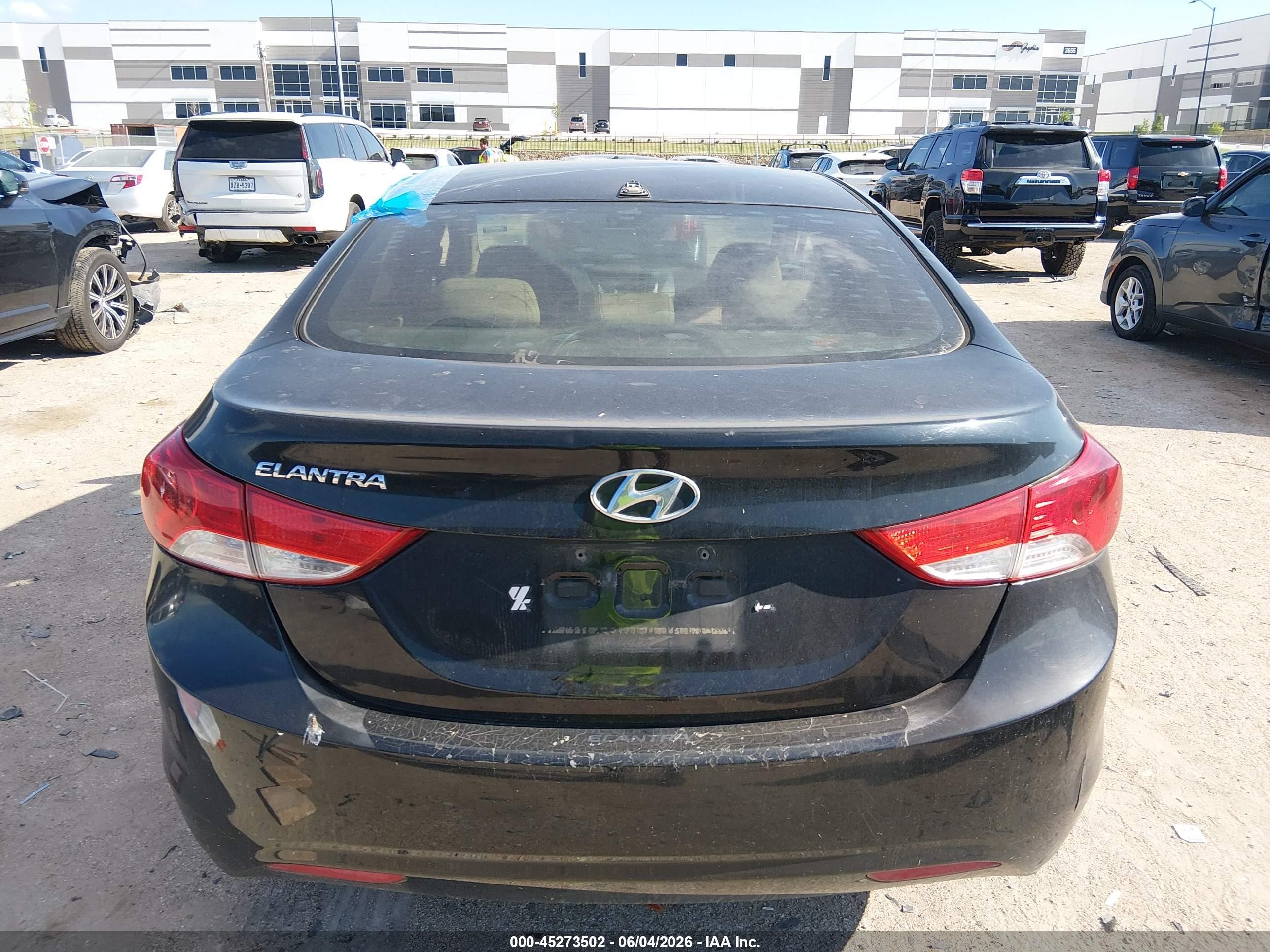 2012 Hyundai Elantra Gls (ulsan Plant) Черный vin: KMHDH4AE6CU339768