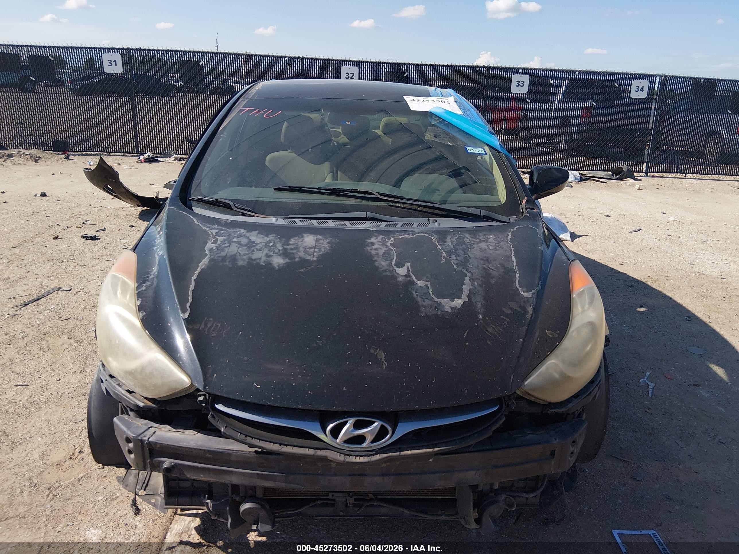 2012 Hyundai Elantra Gls (ulsan Plant) Черный vin: KMHDH4AE6CU339768