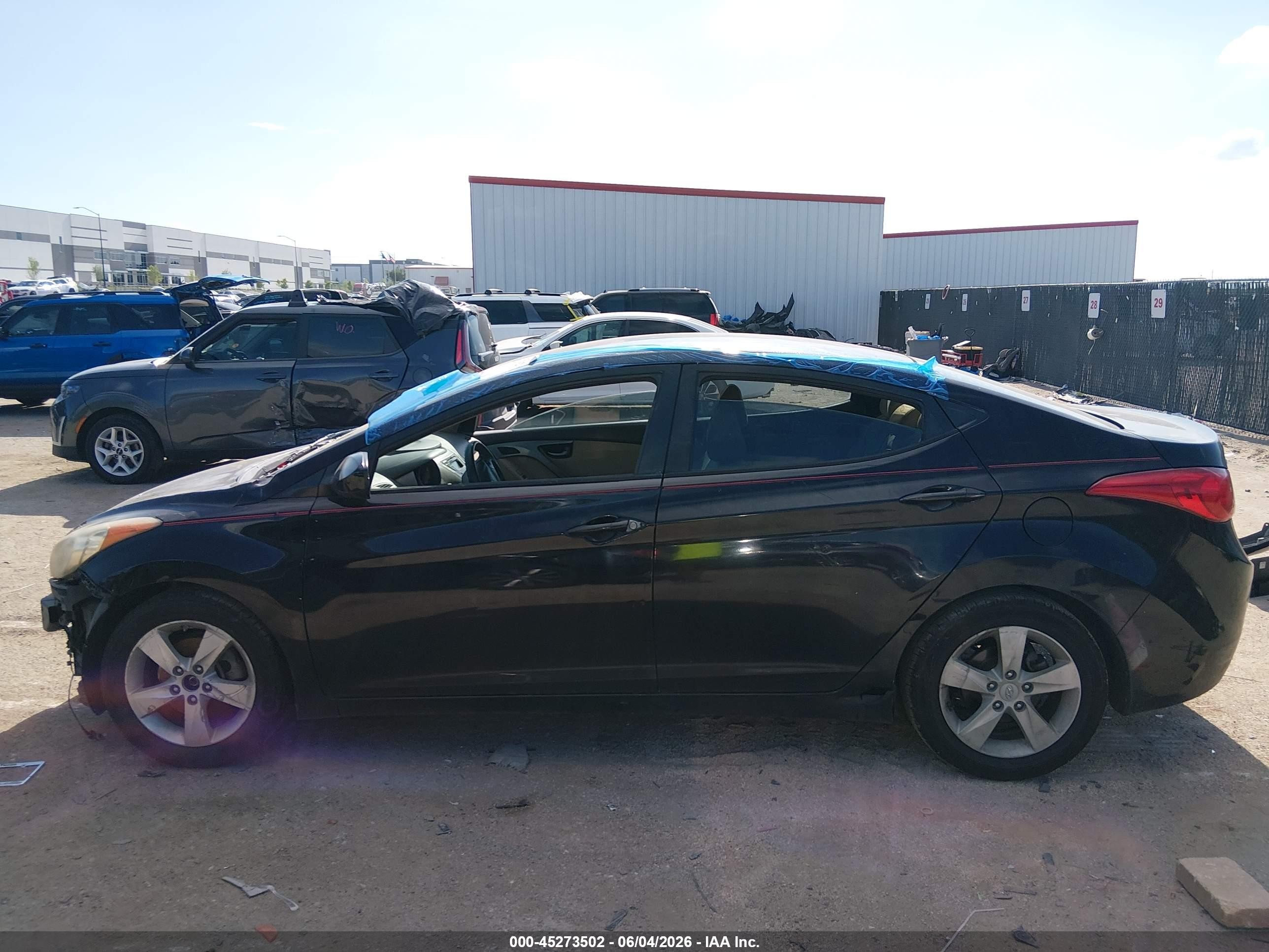 2012 Hyundai Elantra Gls (ulsan Plant) Черный vin: KMHDH4AE6CU339768