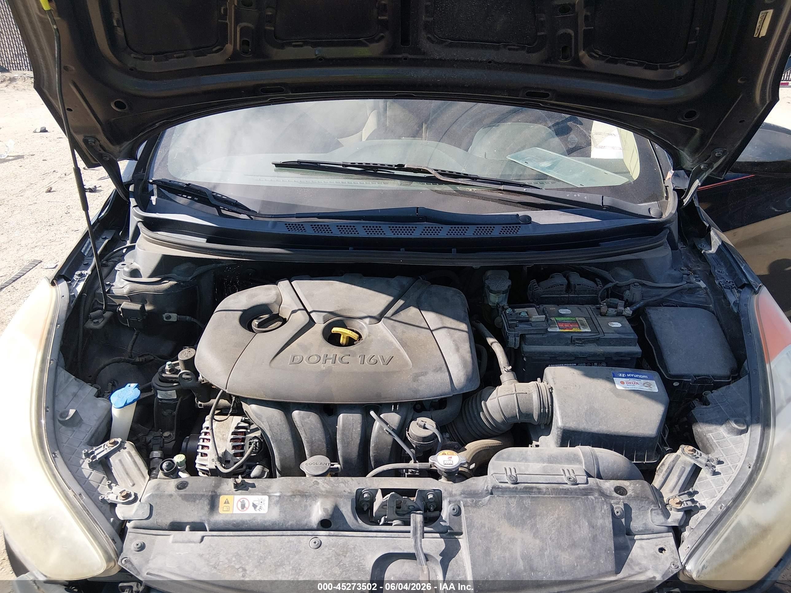 2012 Hyundai Elantra Gls (ulsan Plant) Черный vin: KMHDH4AE6CU339768
