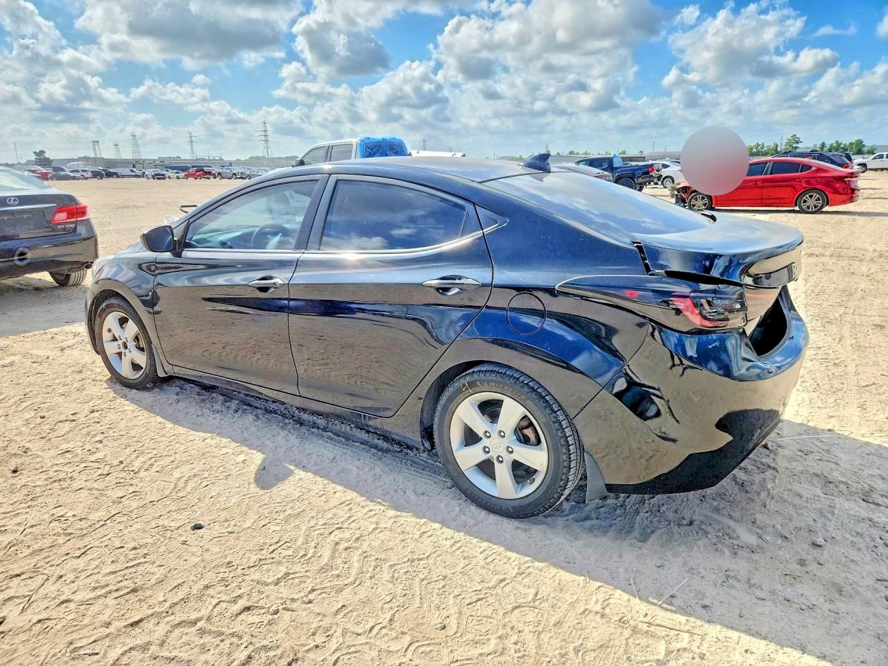 2012 Hyundai Elantra Gls Black vin: KMHDH4AE6CU341245