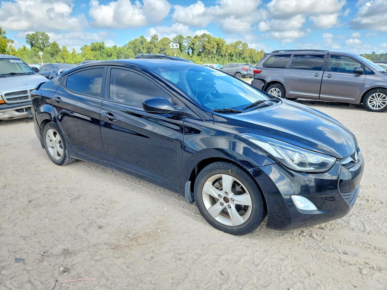 2012 Hyundai Elantra Gls Black vin: KMHDH4AE6CU341245