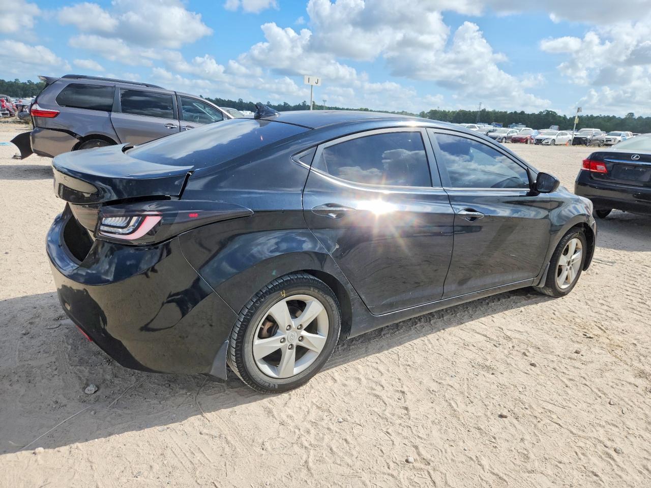 2012 Hyundai Elantra Gls Black vin: KMHDH4AE6CU341245