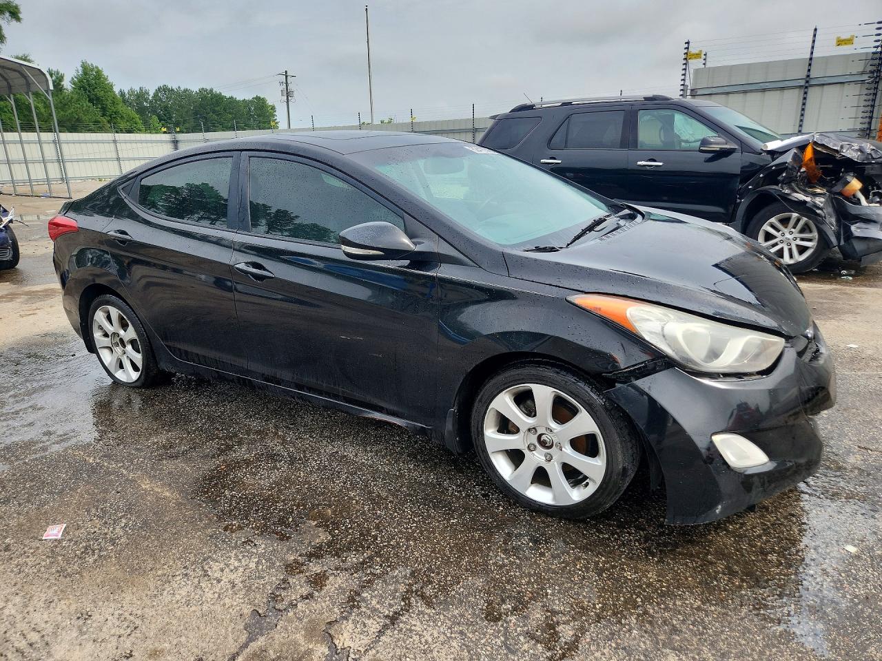 2012 Hyundai Elantra Limited Black vin: KMHDH4AE6CU363147