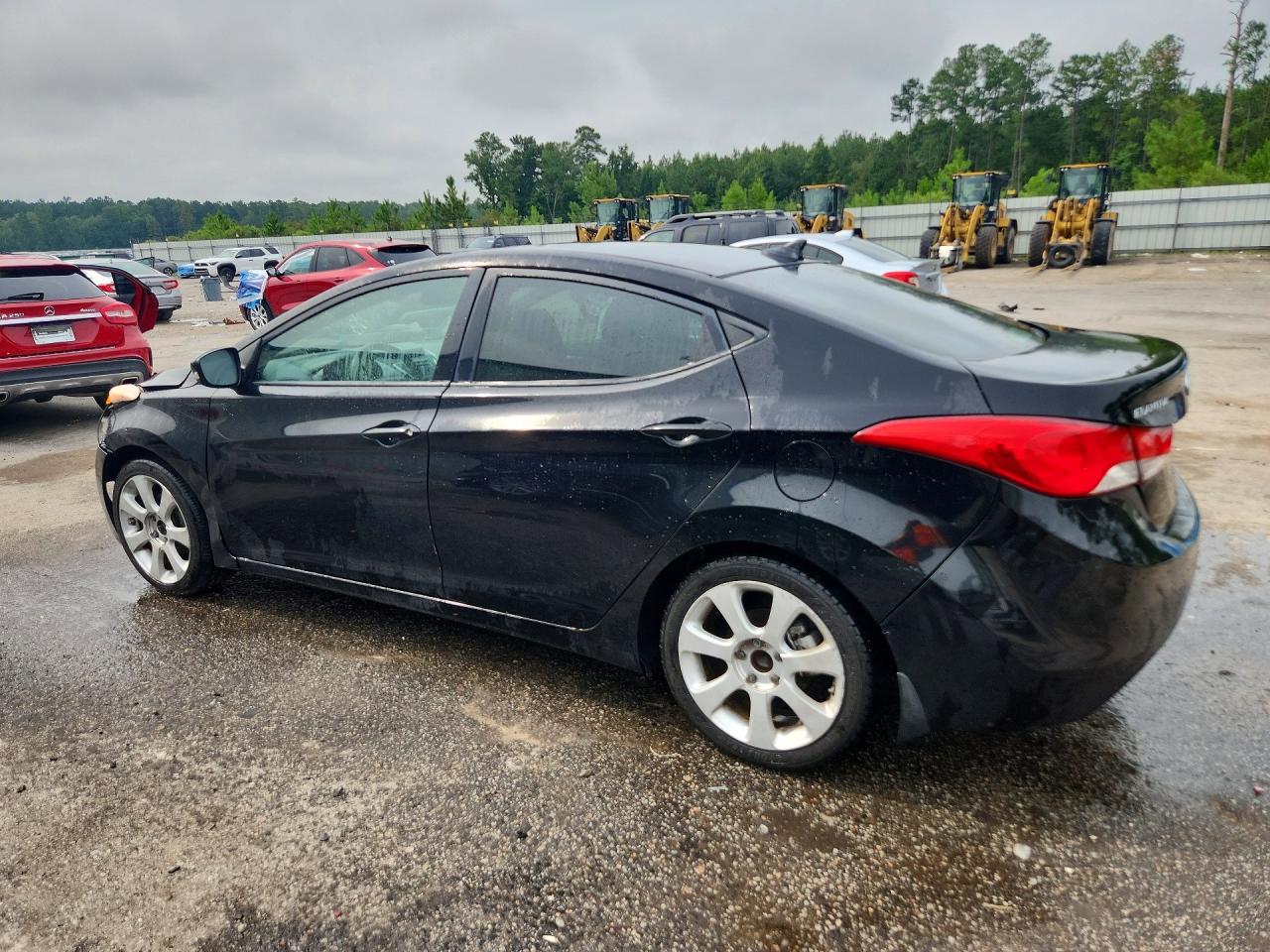 2012 Hyundai Elantra Limited Black vin: KMHDH4AE6CU363147