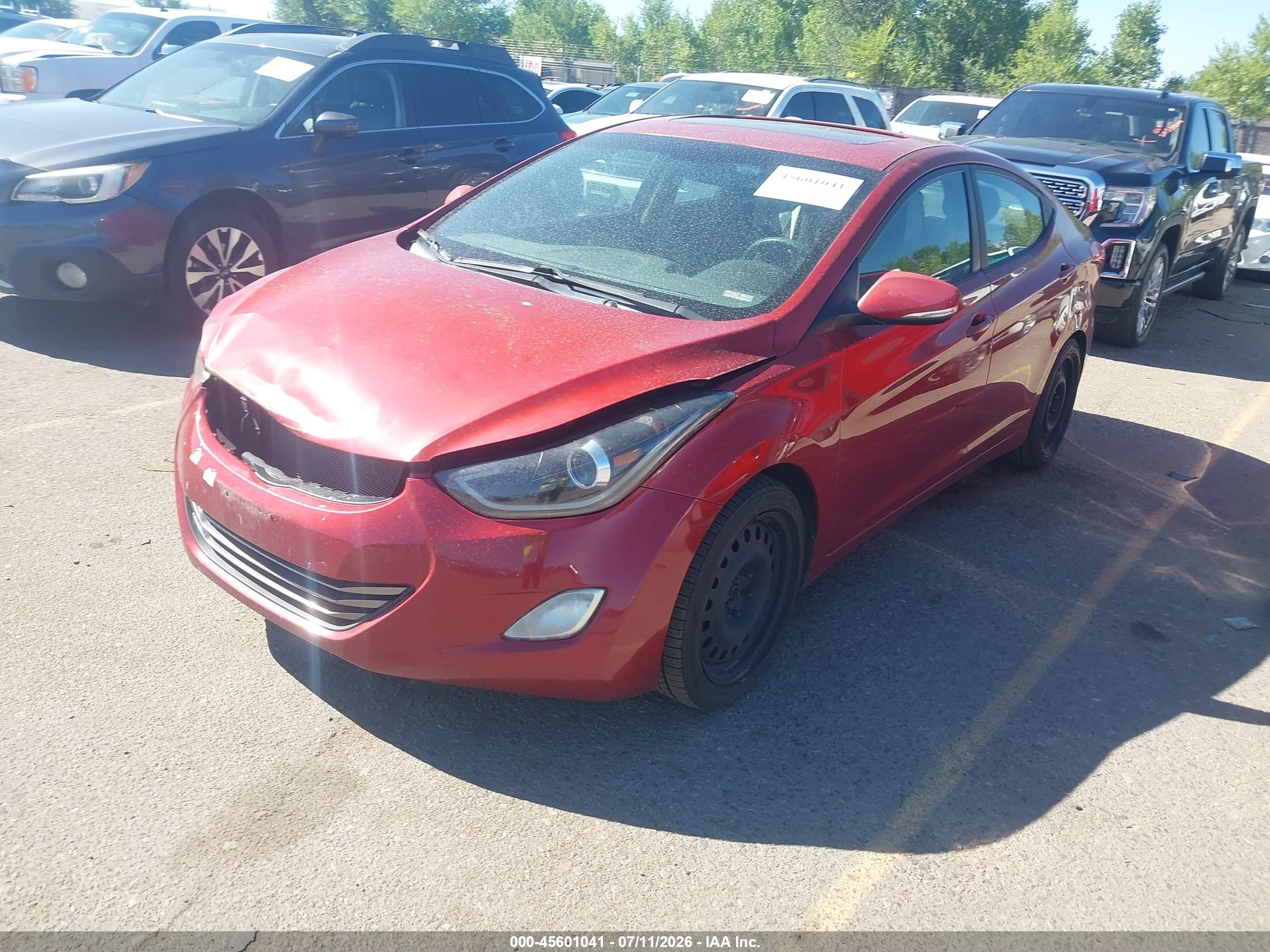2012 Hyundai Elantra Limited (ulsan Plant) Red vin: KMHDH4AE6CU368719
