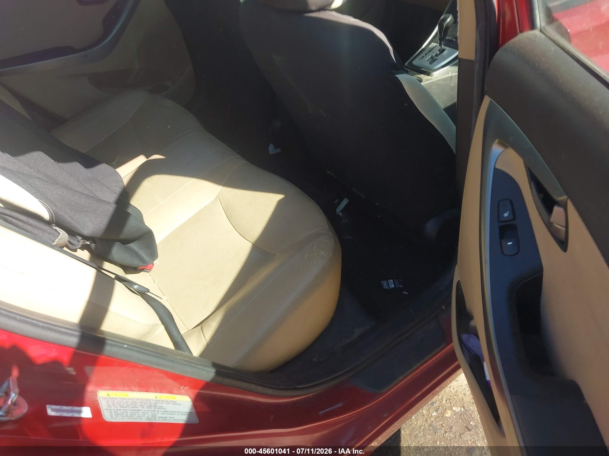 2012 Hyundai Elantra Limited (ulsan Plant) Red vin: KMHDH4AE6CU368719