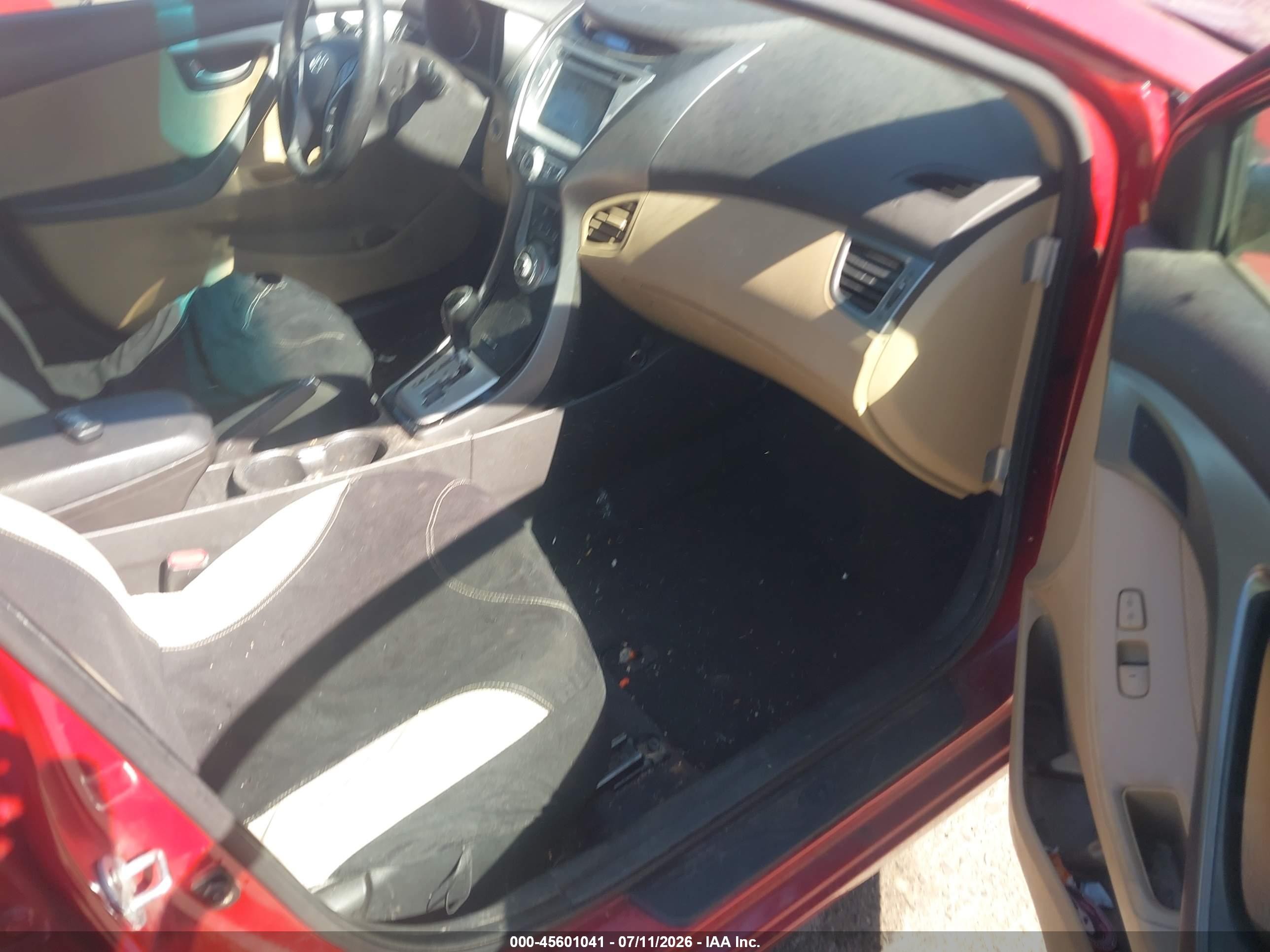 2012 Hyundai Elantra Limited (ulsan Plant) Red vin: KMHDH4AE6CU368719