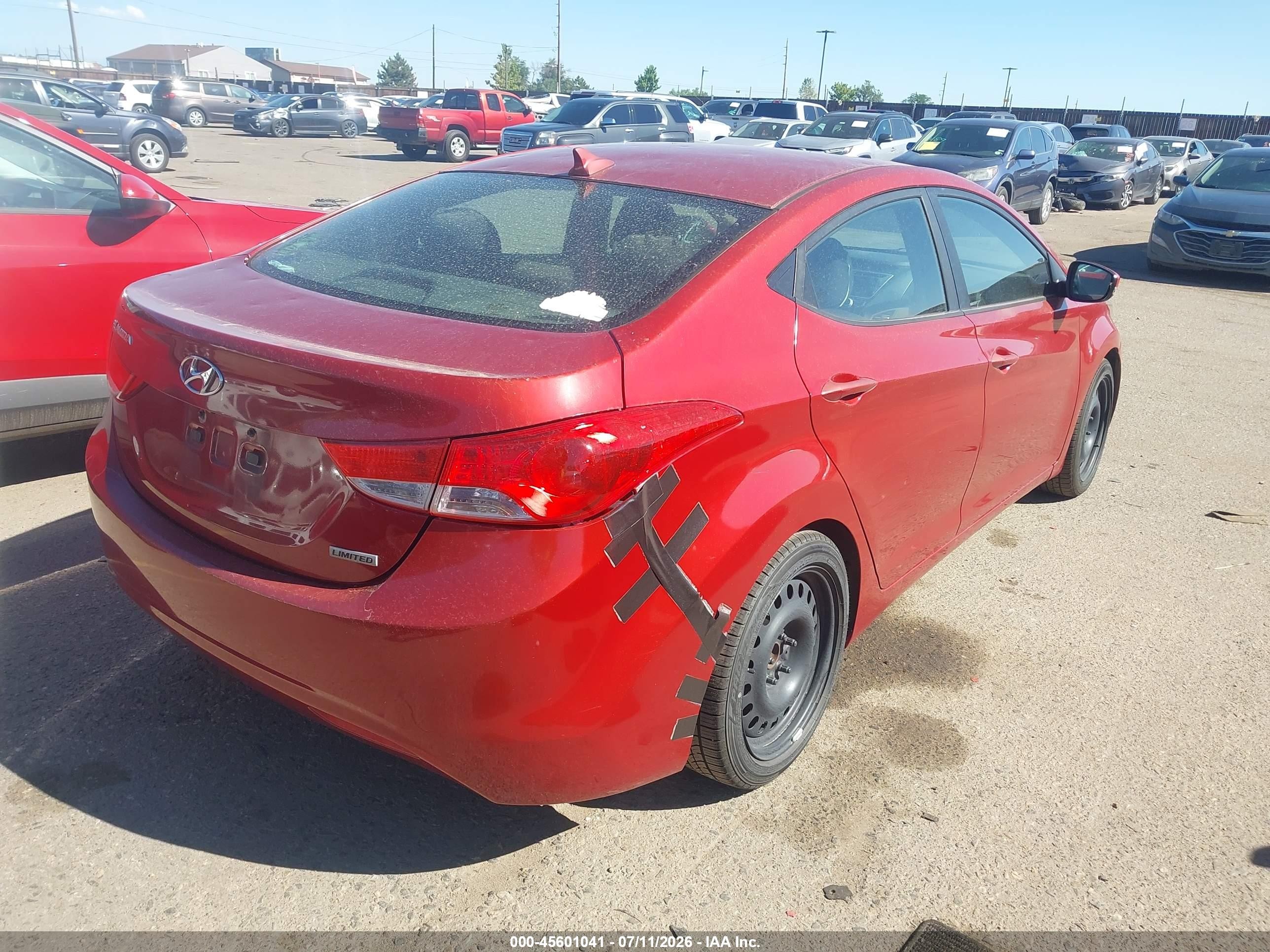 2012 Hyundai Elantra Limited (ulsan Plant) Red vin: KMHDH4AE6CU368719