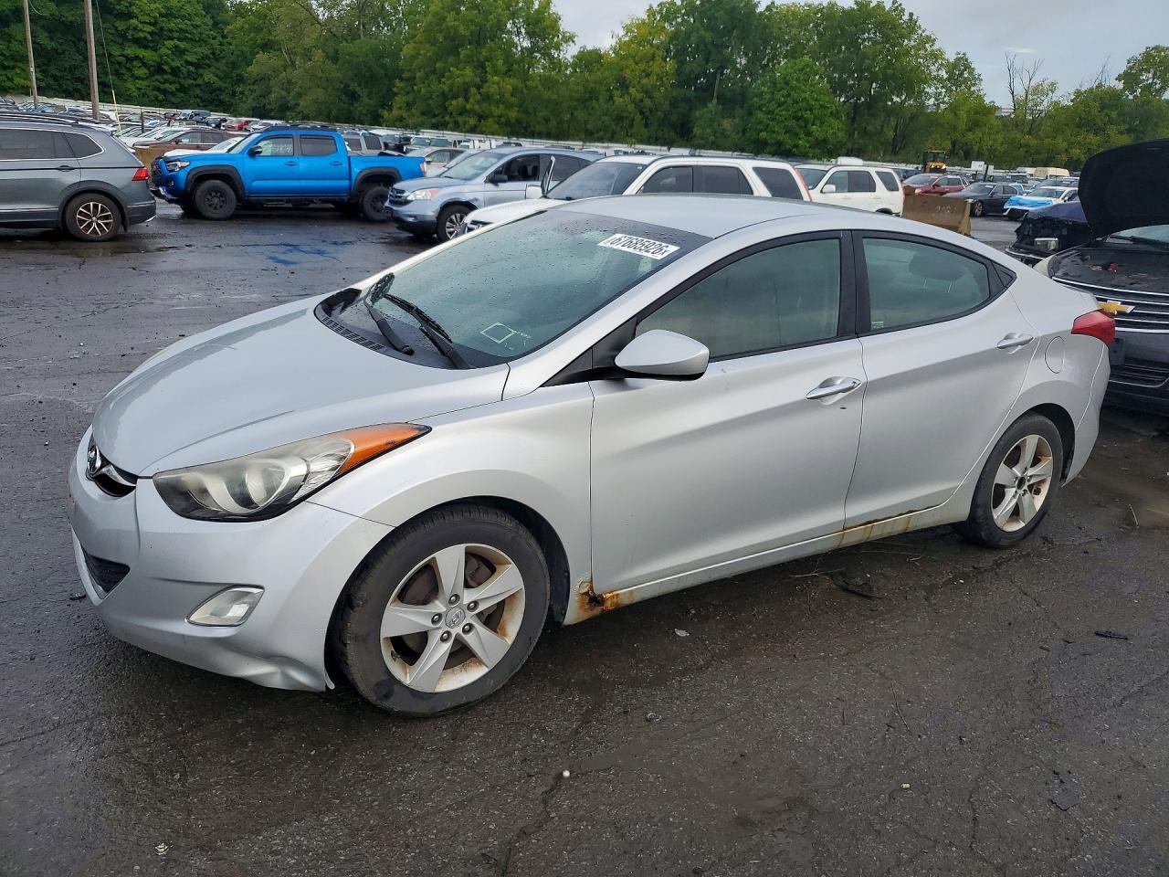2012 Hyundai Elantra Gls Silver vin: KMHDH4AE6CU375606