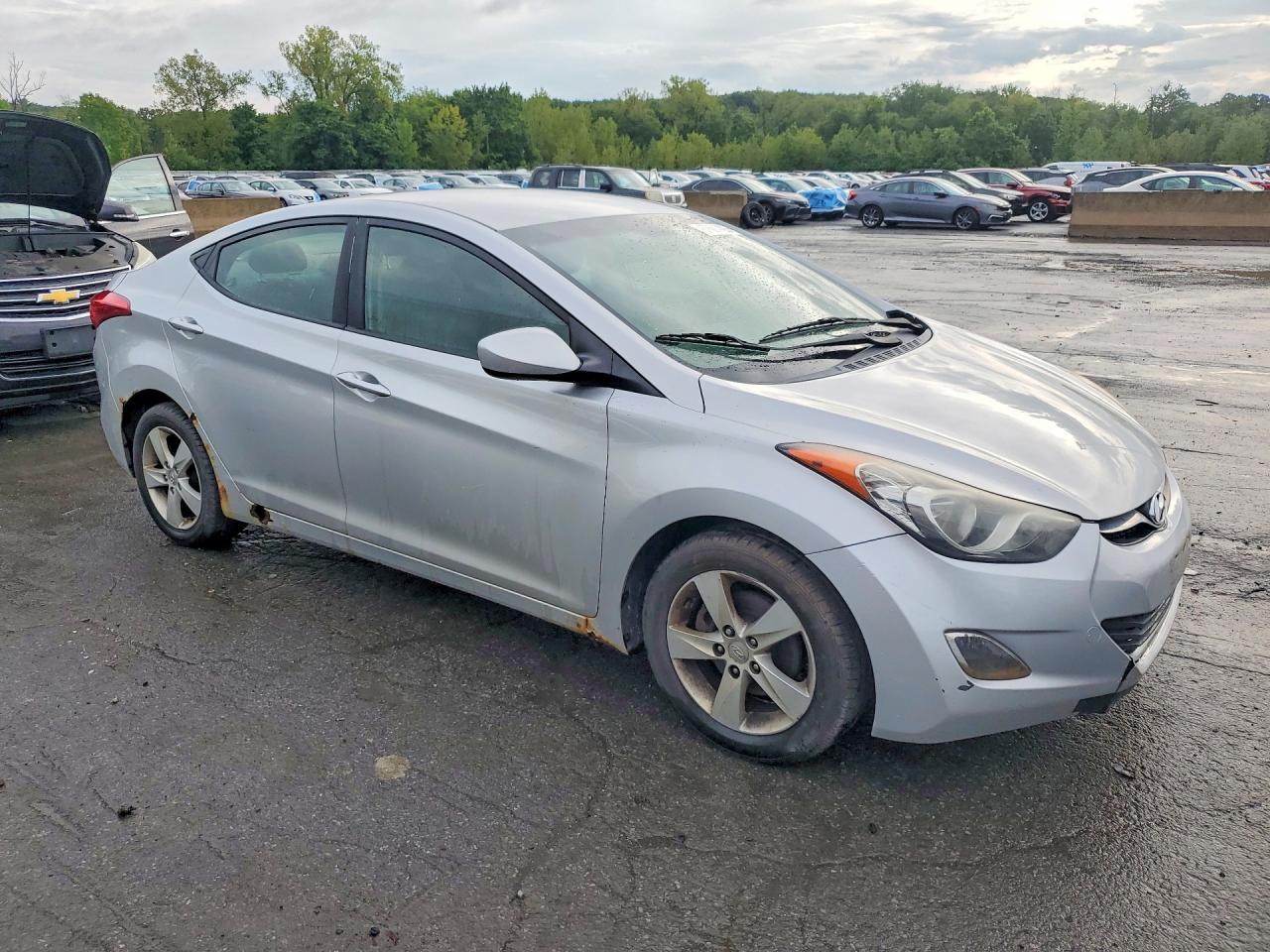 2012 Hyundai Elantra Gls Silver vin: KMHDH4AE6CU375606