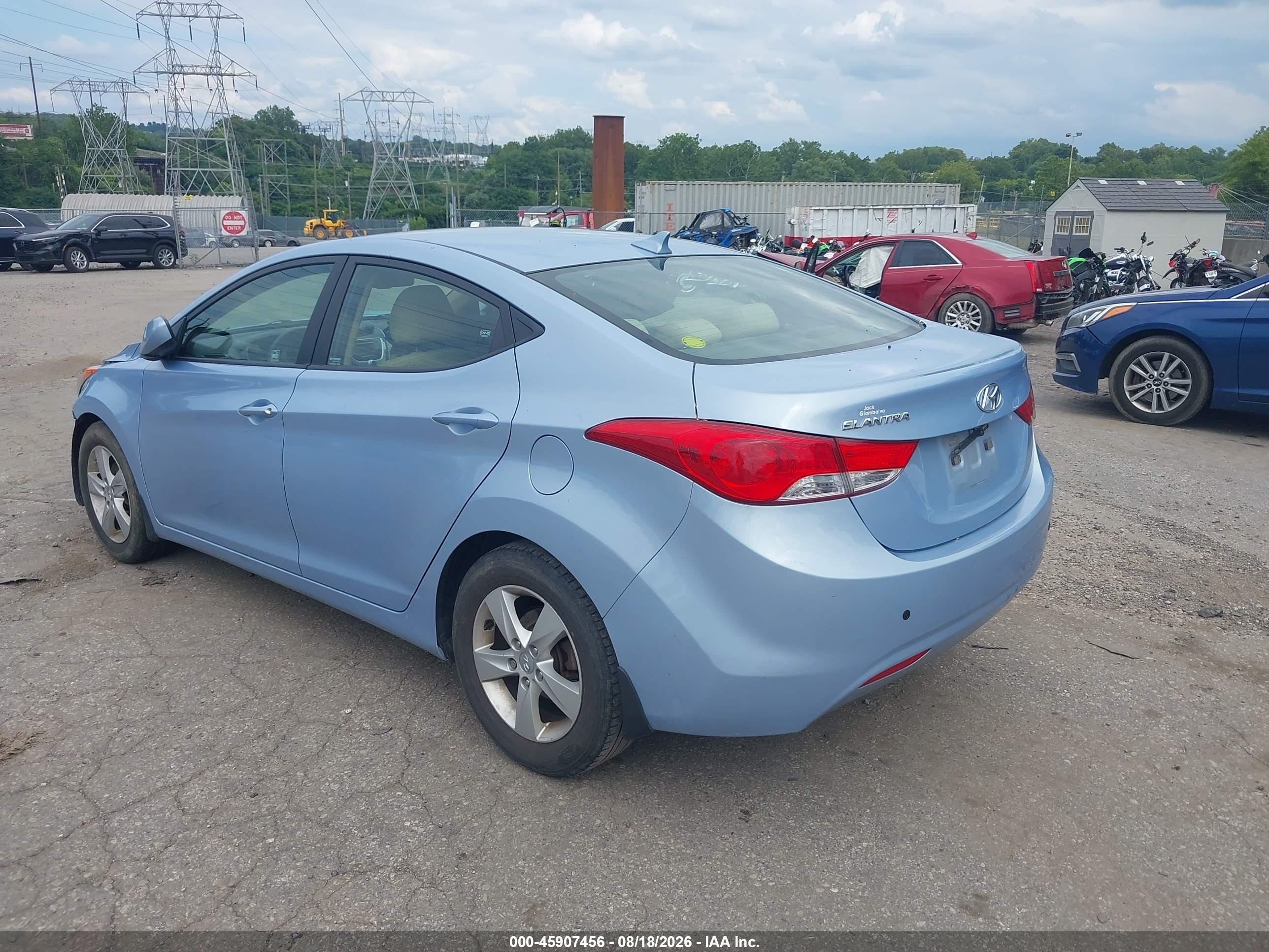 2012 Hyundai Elantra Gls (ulsan Plant) Light Blue vin: KMHDH4AE6CU376691