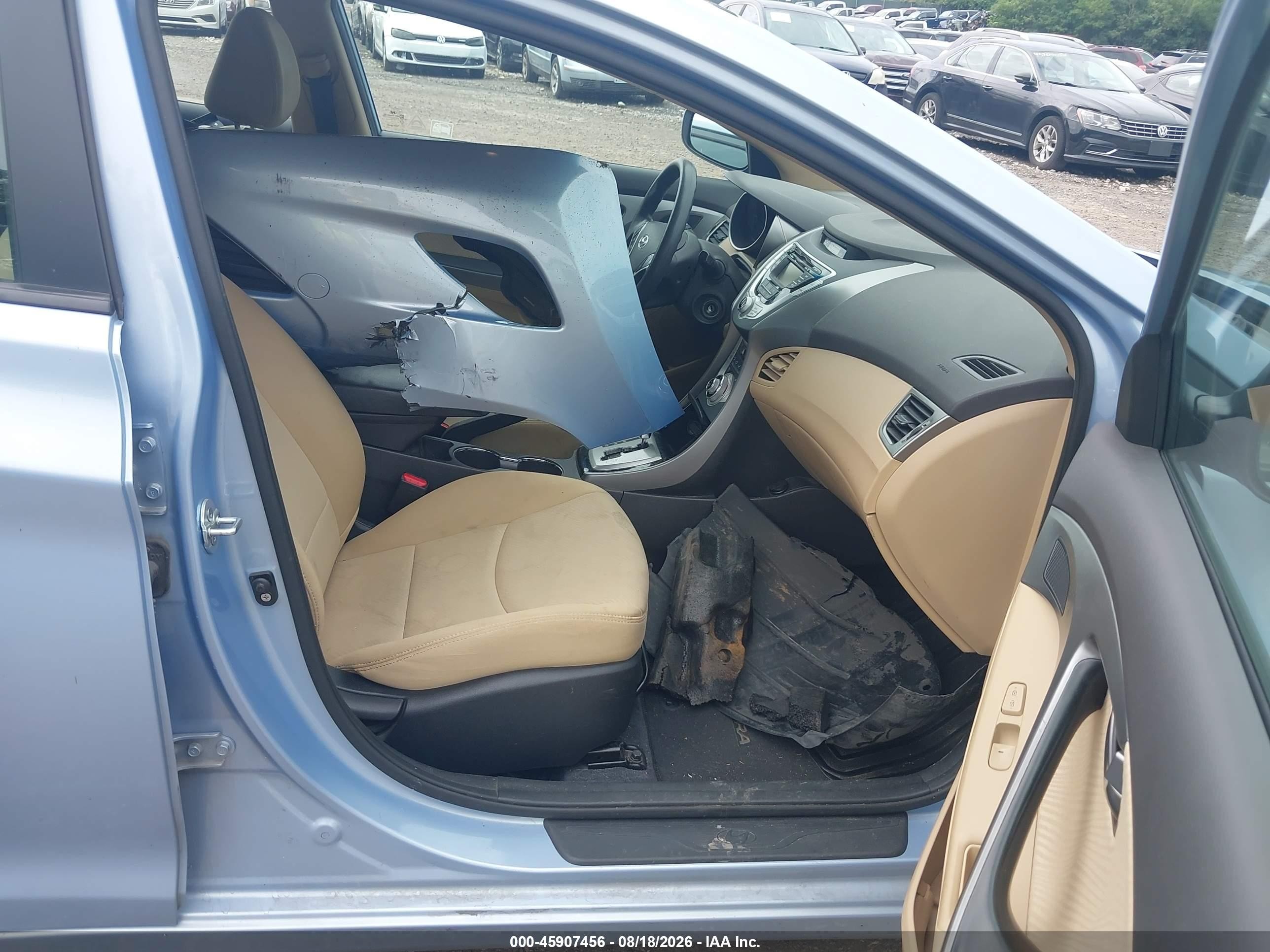2012 Hyundai Elantra Gls (ulsan Plant) Light Blue vin: KMHDH4AE6CU376691