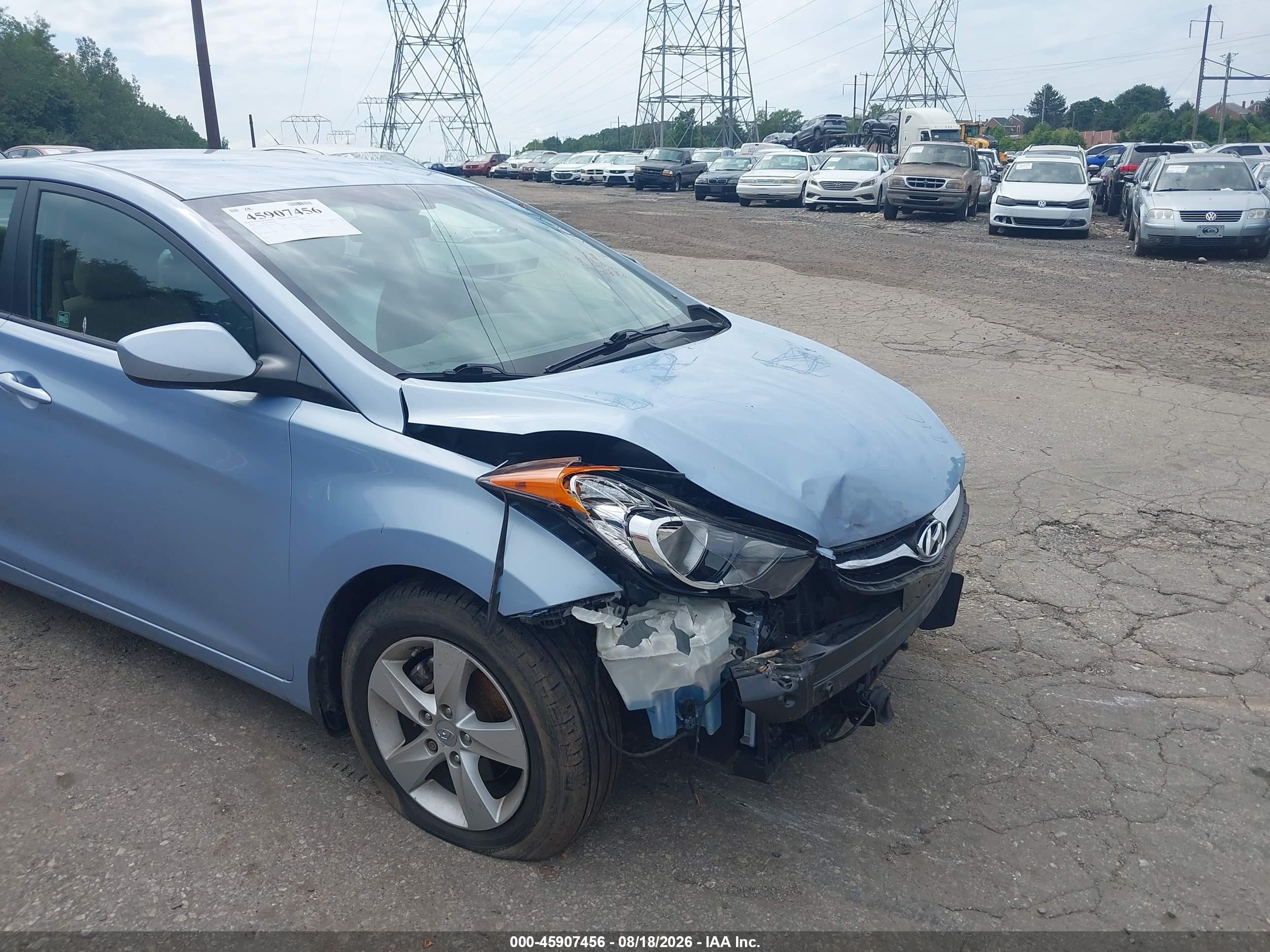 2012 Hyundai Elantra Gls (ulsan Plant) Light Blue vin: KMHDH4AE6CU376691