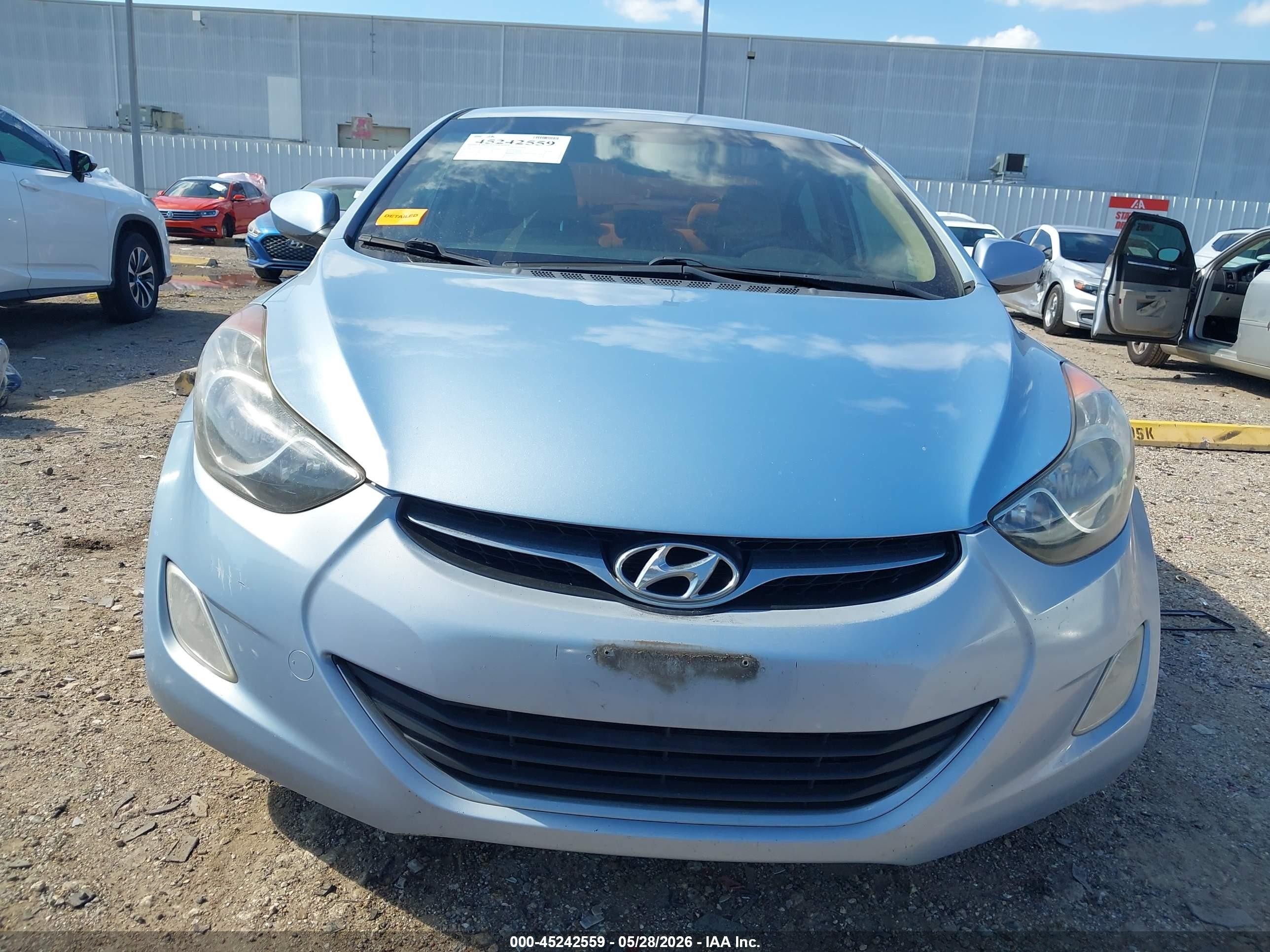 2012 Hyundai Elantra Gls (ulsan Plant) Light Blue vin: KMHDH4AE6CU376772