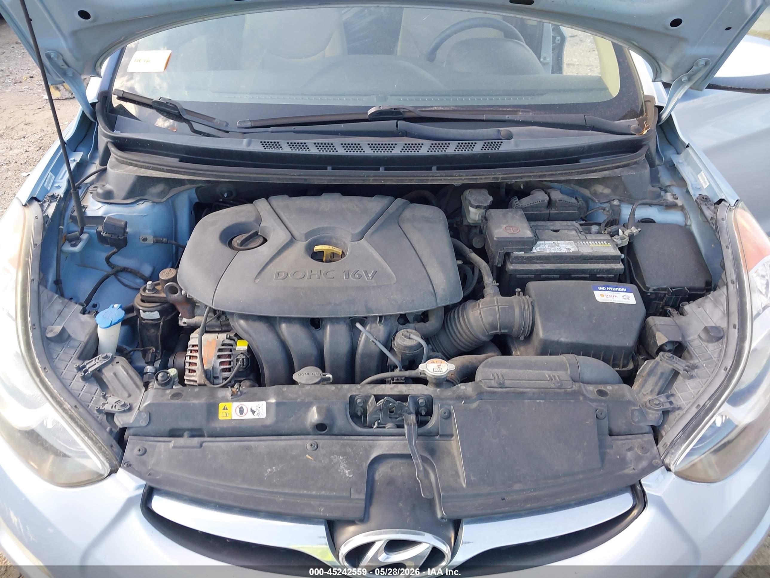 2012 Hyundai Elantra Gls (ulsan Plant) Light Blue vin: KMHDH4AE6CU376772