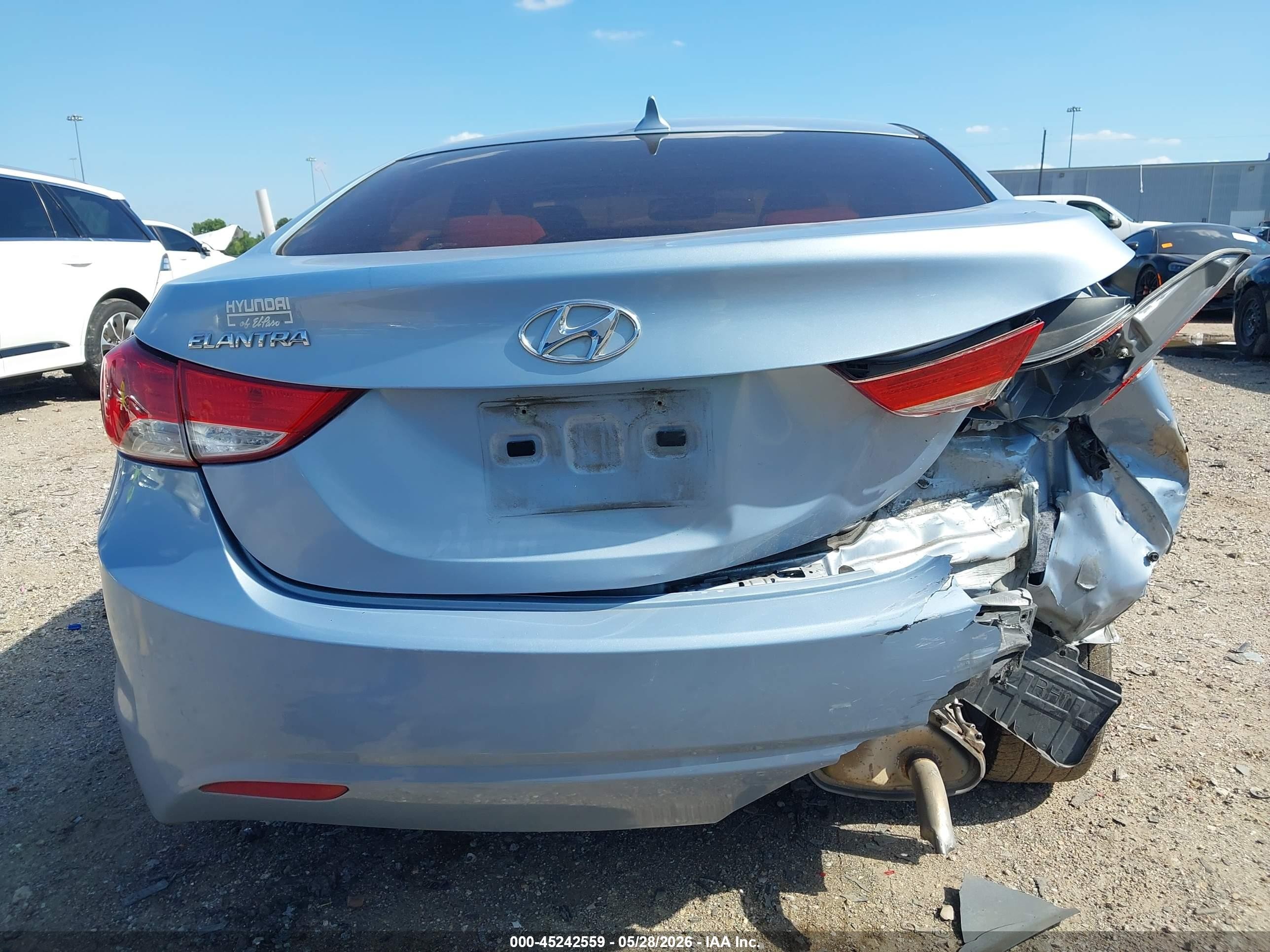 2012 Hyundai Elantra Gls (ulsan Plant) Light Blue vin: KMHDH4AE6CU376772
