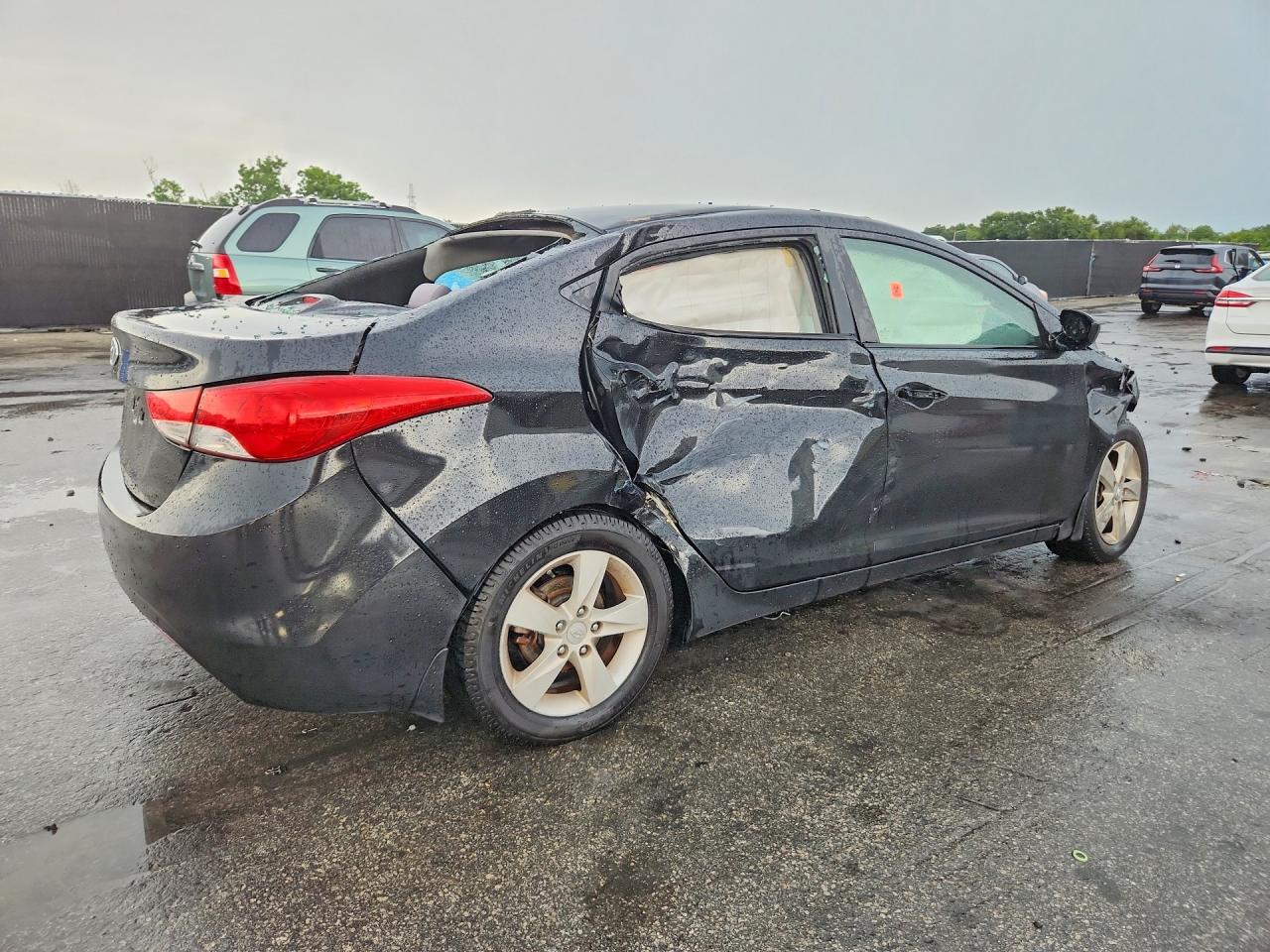 2012 Hyundai Elantra Gls Black vin: KMHDH4AE6CU407518