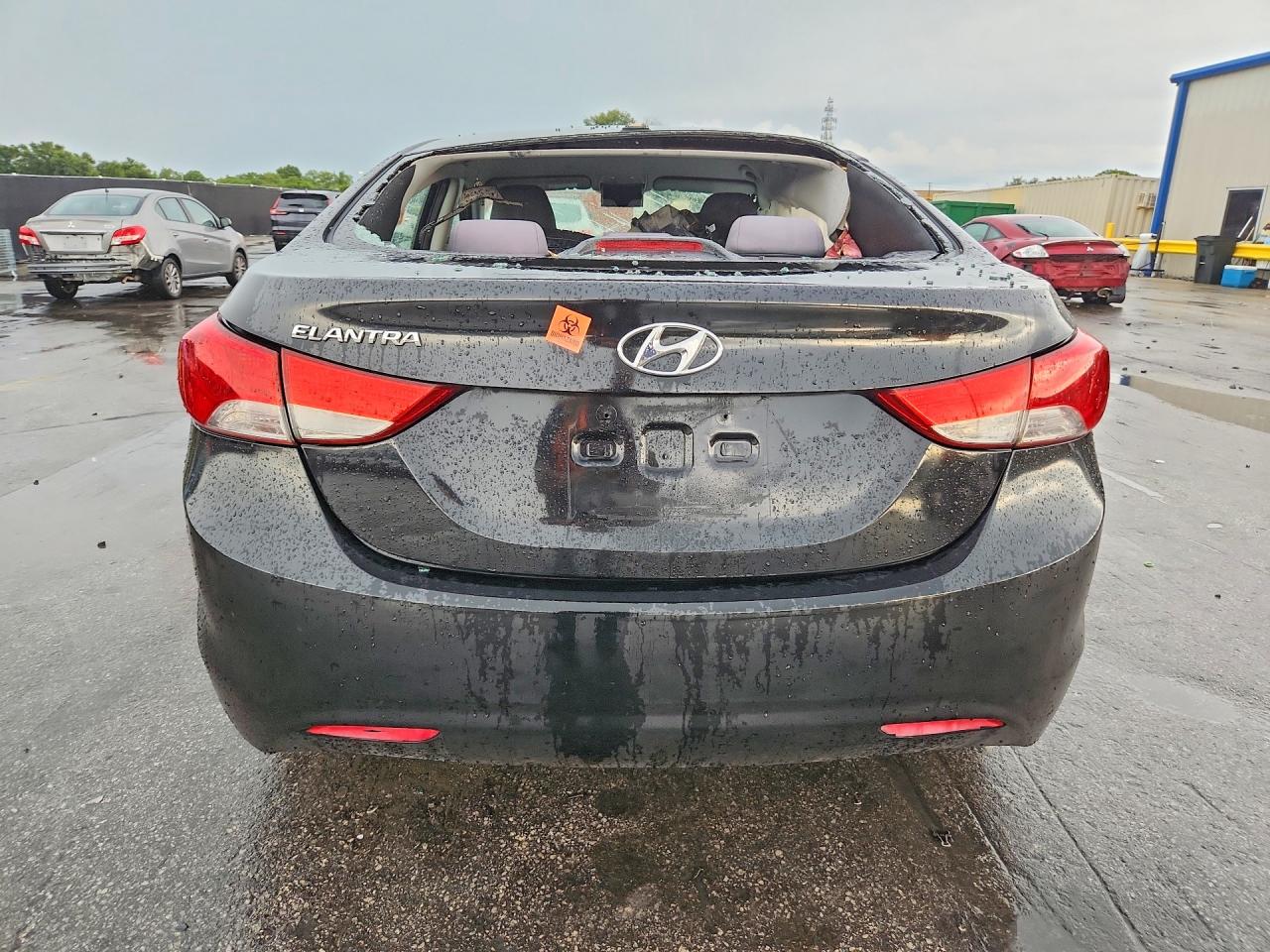 2012 Hyundai Elantra Gls Black vin: KMHDH4AE6CU407518
