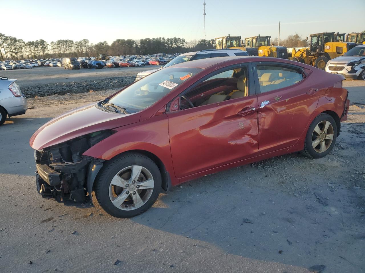 2012 Hyundai Elantra Gls Red vin: KMHDH4AE6CU410015