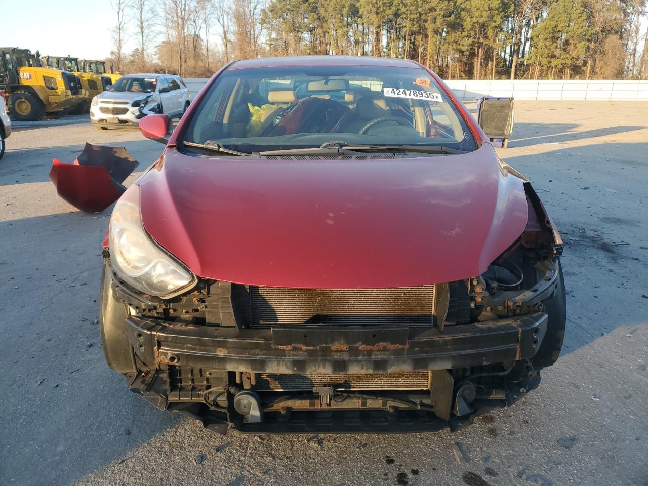 2012 Hyundai Elantra Gls Red vin: KMHDH4AE6CU410015