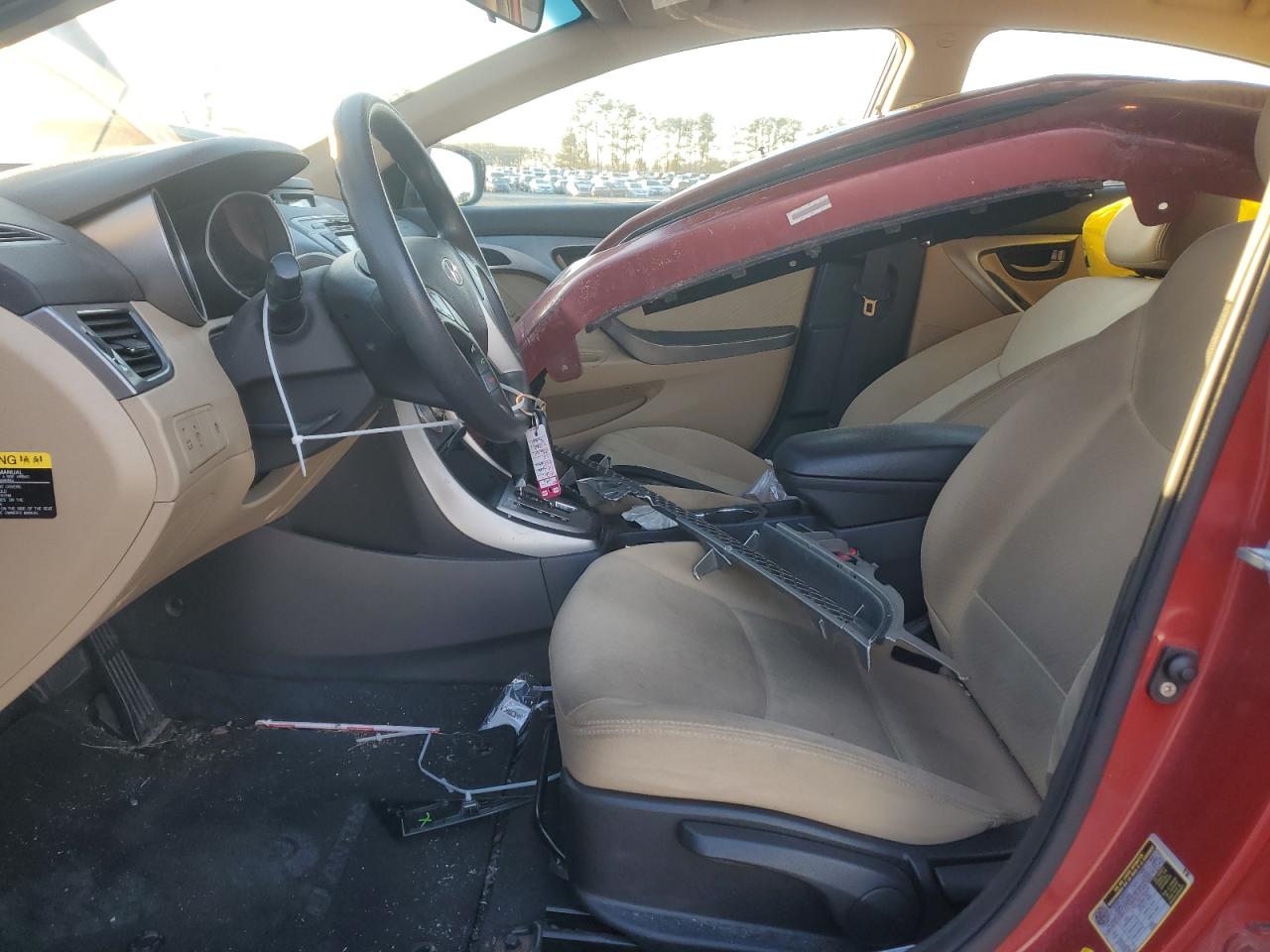 2012 Hyundai Elantra Gls Red vin: KMHDH4AE6CU410015