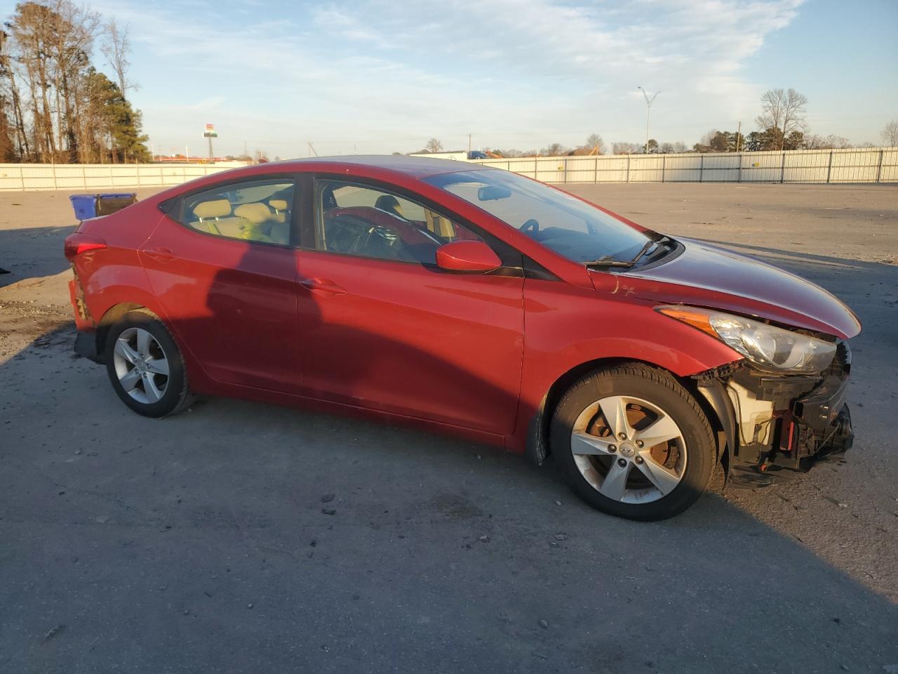 2012 Hyundai Elantra Gls Red vin: KMHDH4AE6CU410015