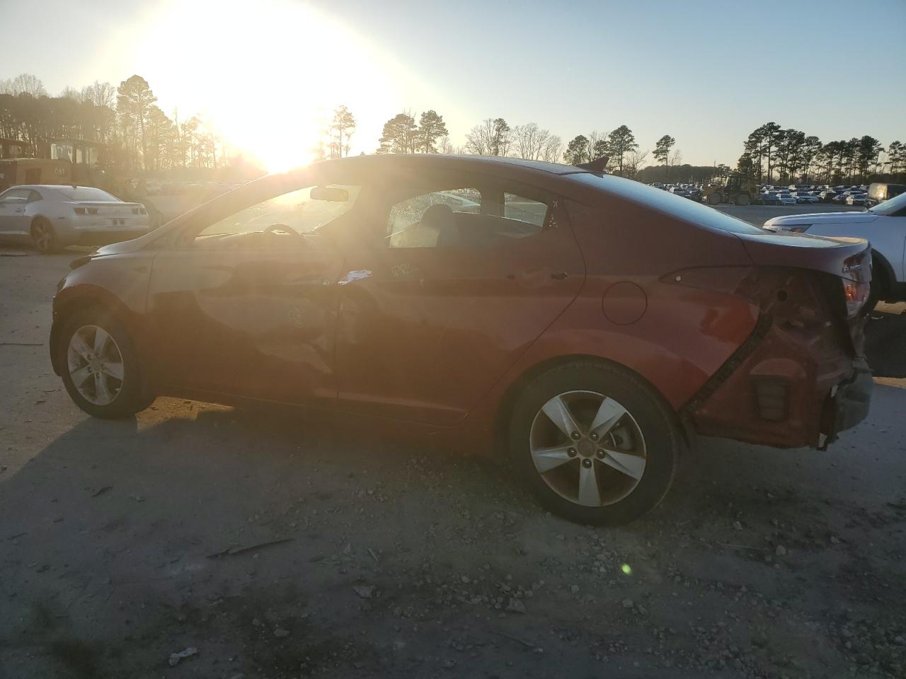 2012 Hyundai Elantra Gls Red vin: KMHDH4AE6CU410015