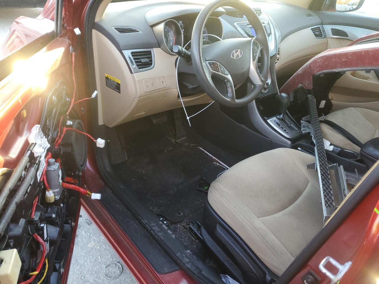 2012 Hyundai Elantra Gls Red vin: KMHDH4AE6CU410015