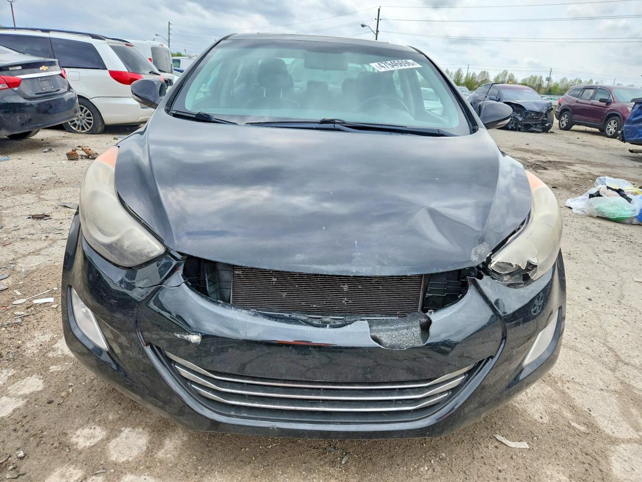 2012 Hyundai Elantra Limited Черный vin: KMHDH4AE6CU420043