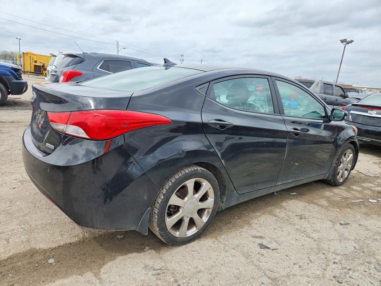 2012 Hyundai Elantra Limited Черный vin: KMHDH4AE6CU420043