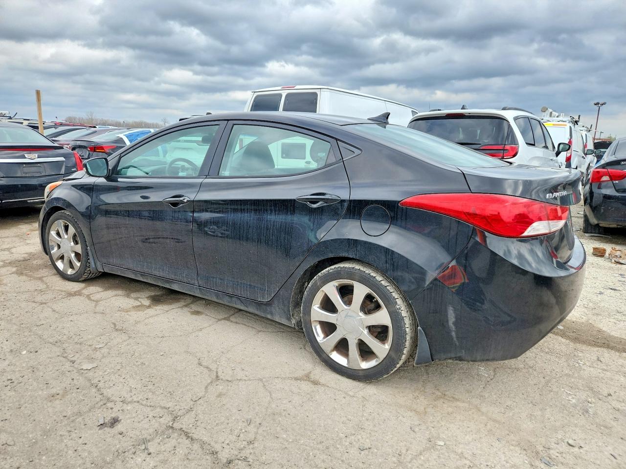 2012 Hyundai Elantra Limited Черный vin: KMHDH4AE6CU420043