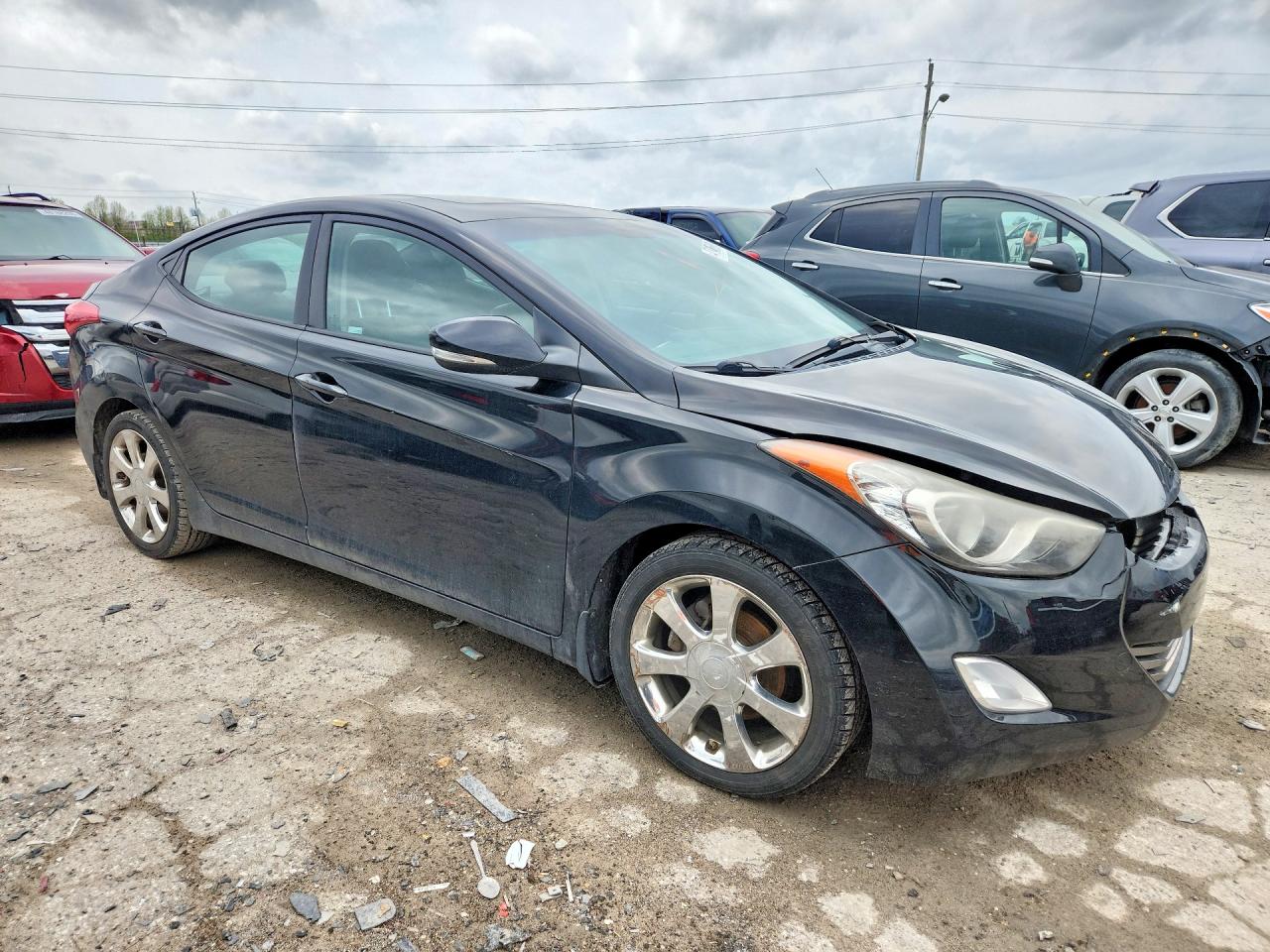 2012 Hyundai Elantra Limited Черный vin: KMHDH4AE6CU420043