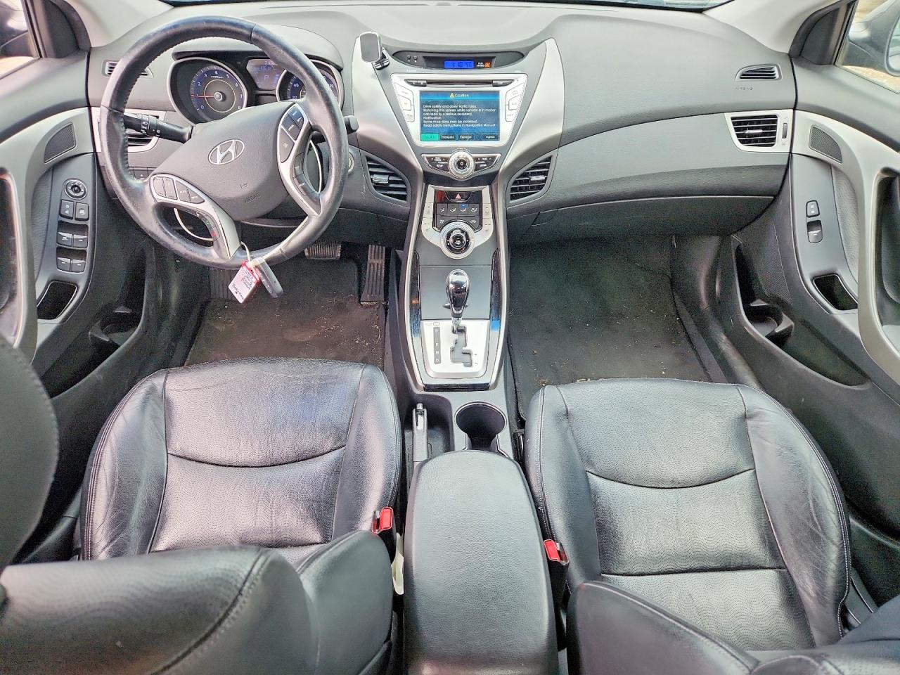 2012 Hyundai Elantra Limited Черный vin: KMHDH4AE6CU420043