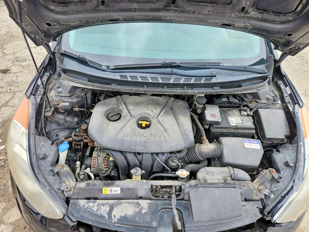 2012 Hyundai Elantra Limited Черный vin: KMHDH4AE6CU420043