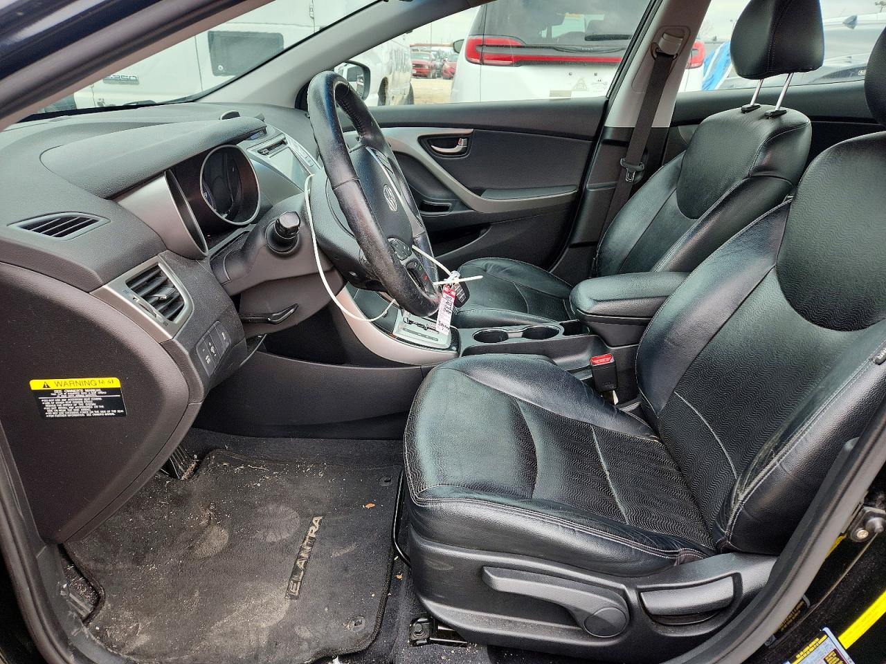 2012 Hyundai Elantra Limited Черный vin: KMHDH4AE6CU420043