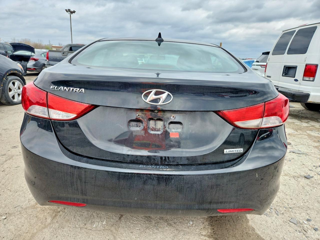 2012 Hyundai Elantra Limited Черный vin: KMHDH4AE6CU420043