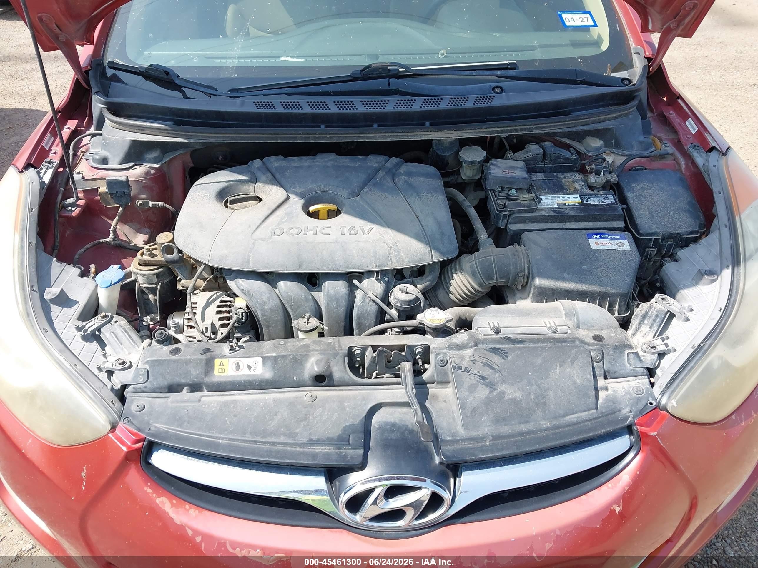 2012 Hyundai Elantra Gls (ulsan Plant) Red vin: KMHDH4AE6CU444990