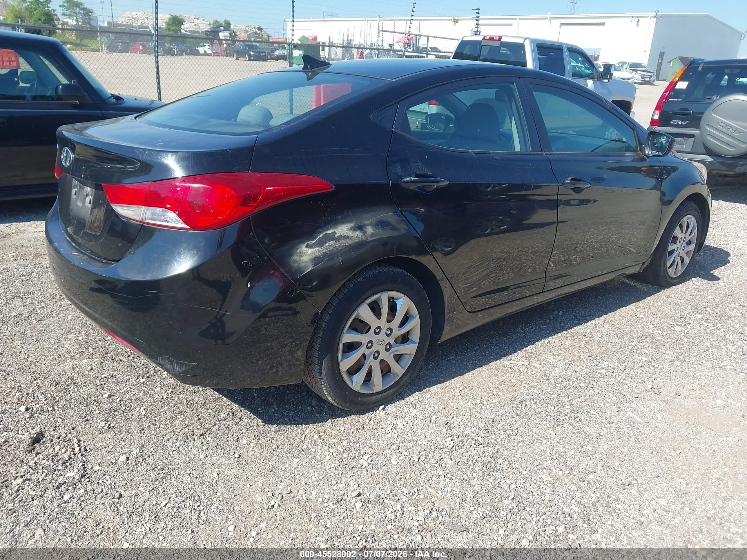 2012 Hyundai Elantra Gls (ulsan Plant) Black vin: KMHDH4AE6CU456718